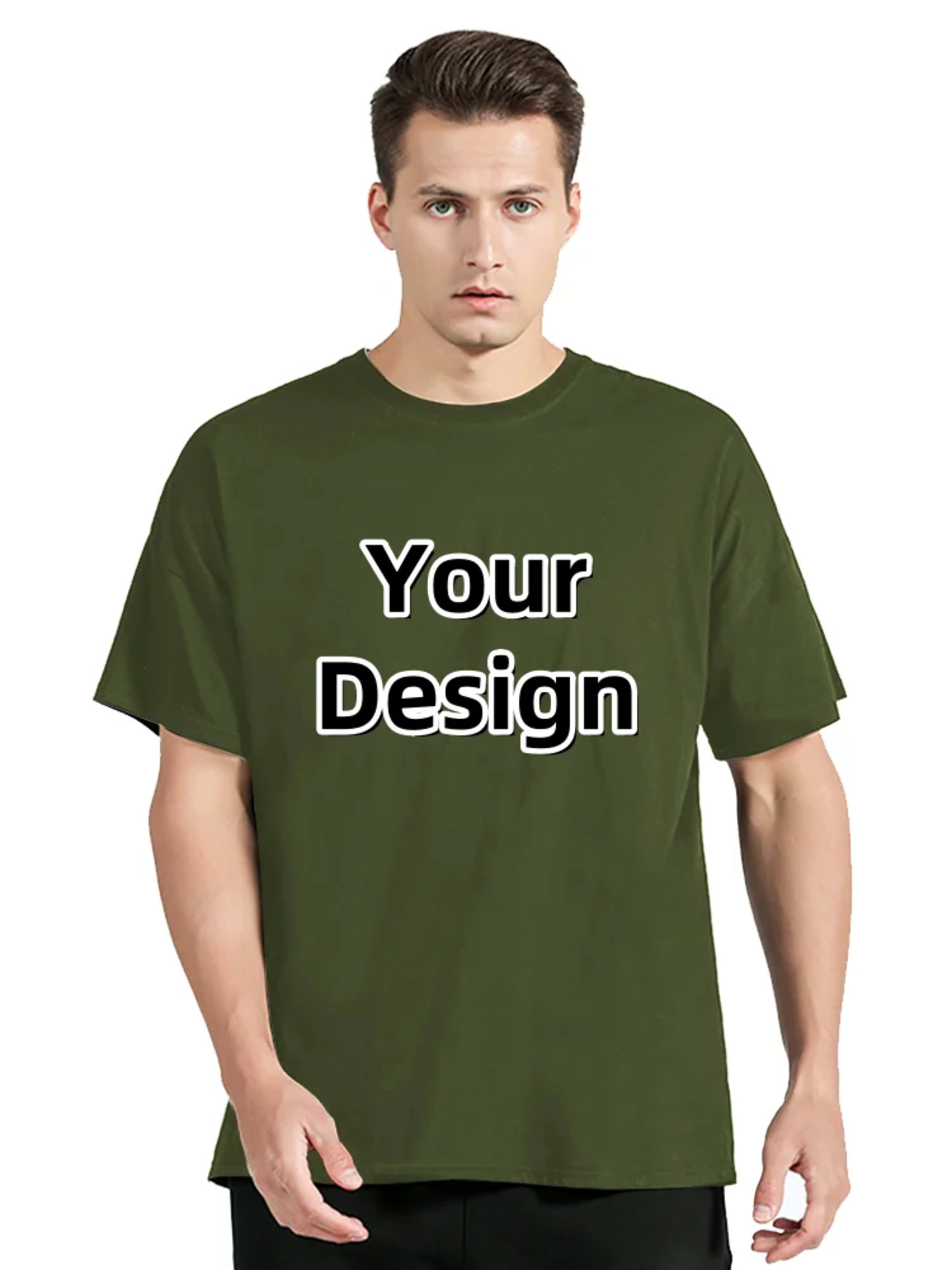 Men's Custom T-shirt With Your Own Logo Tshirt Text And Photo Printed On The Front And Back T Shirt Custom Gift Tees Clo