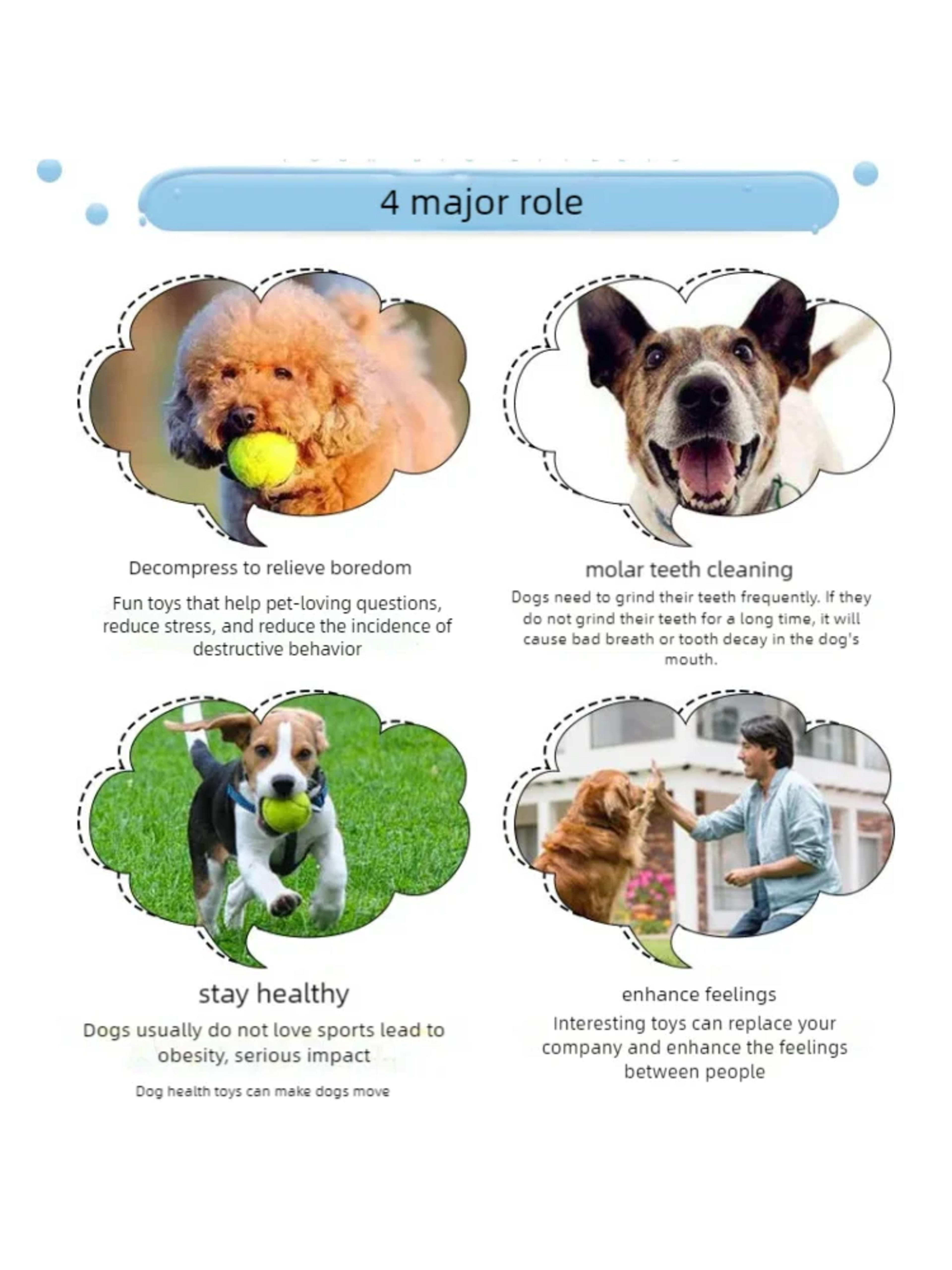 Pet Dog Toys for Large Small Dogs Toy Interactive Cotton Rope Mini Dog Toys Ball for Dogs Accessories Toothbrush Chew Pu 3