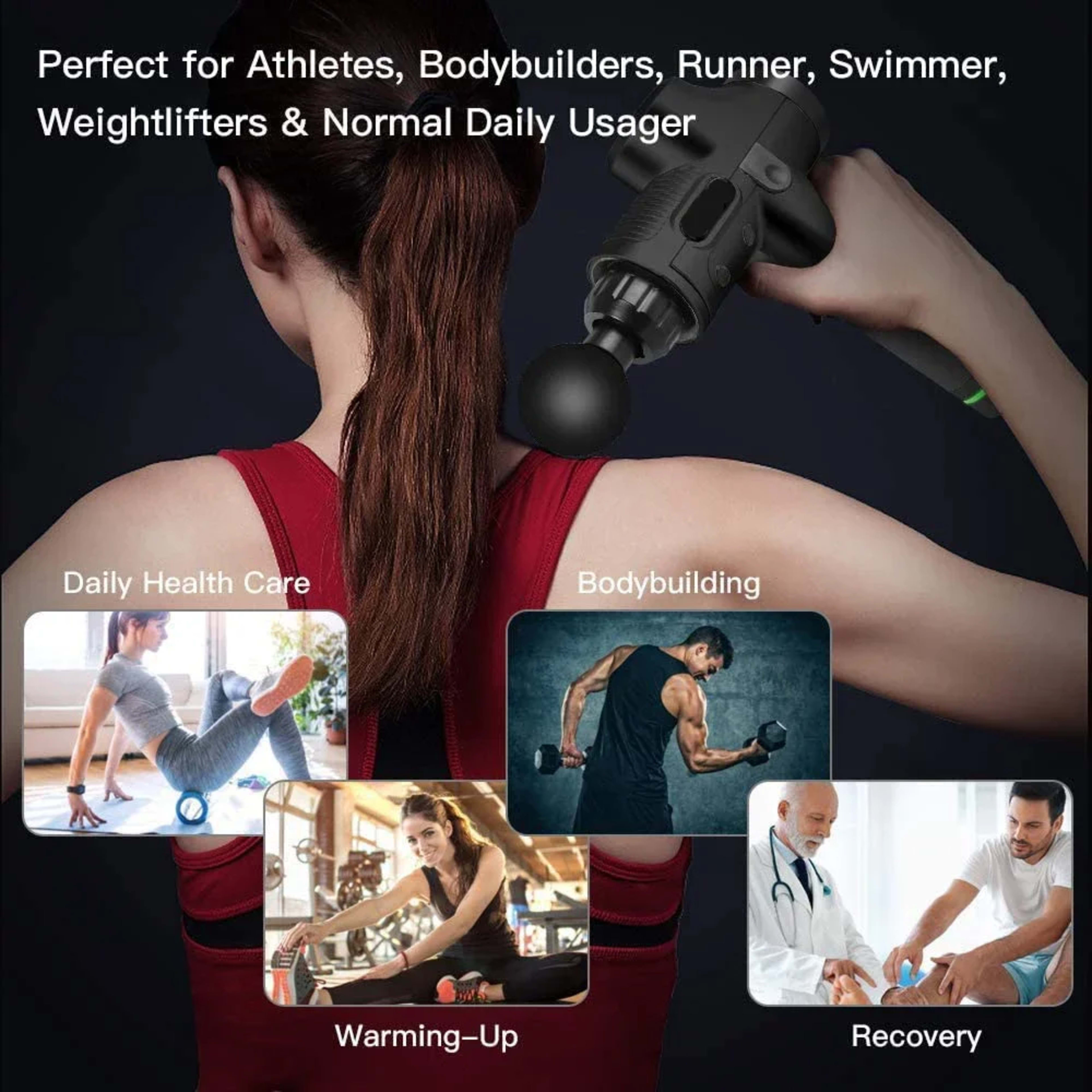 Massage Gun Deep Body Massager For Muscle Pain Relief  Exercising Body and Relaxation Slimming Shaping Massager 6