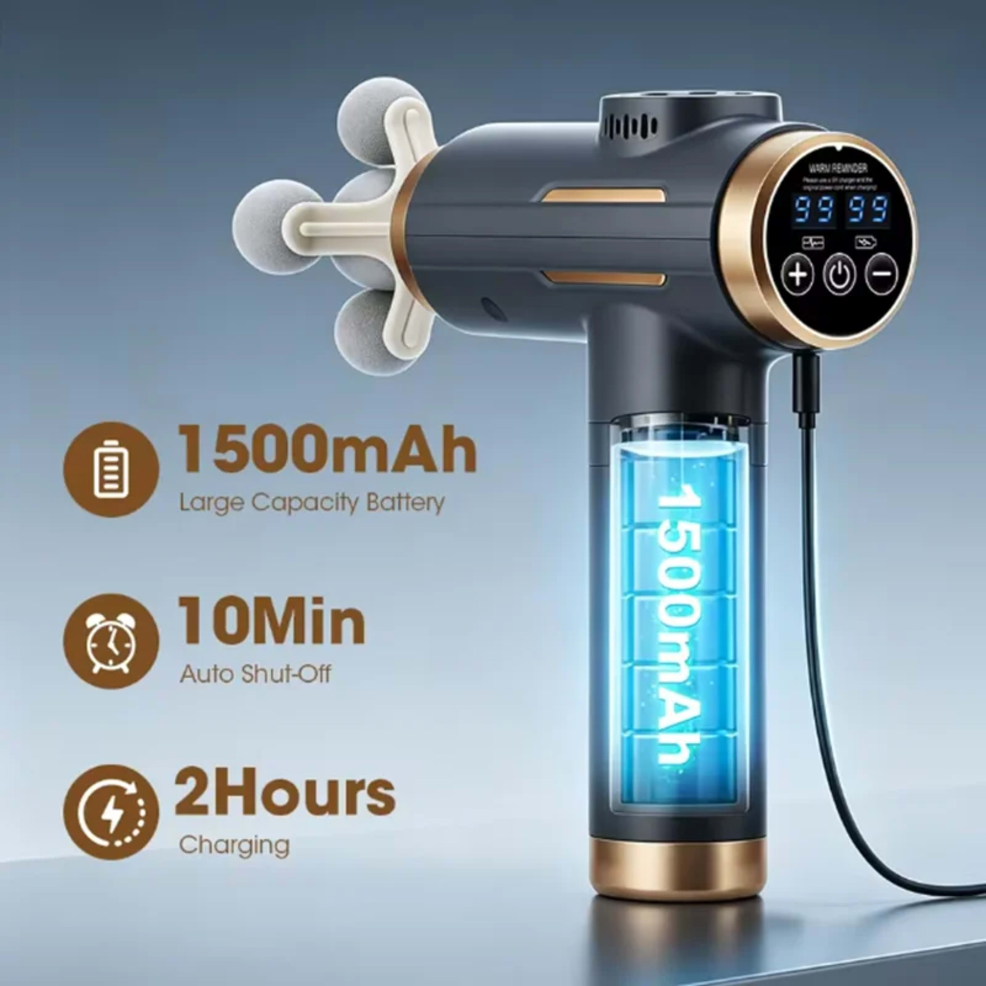 Fascia gun massager, professional grade massager, muscle relaxation and impact portable multi level massage gun 3