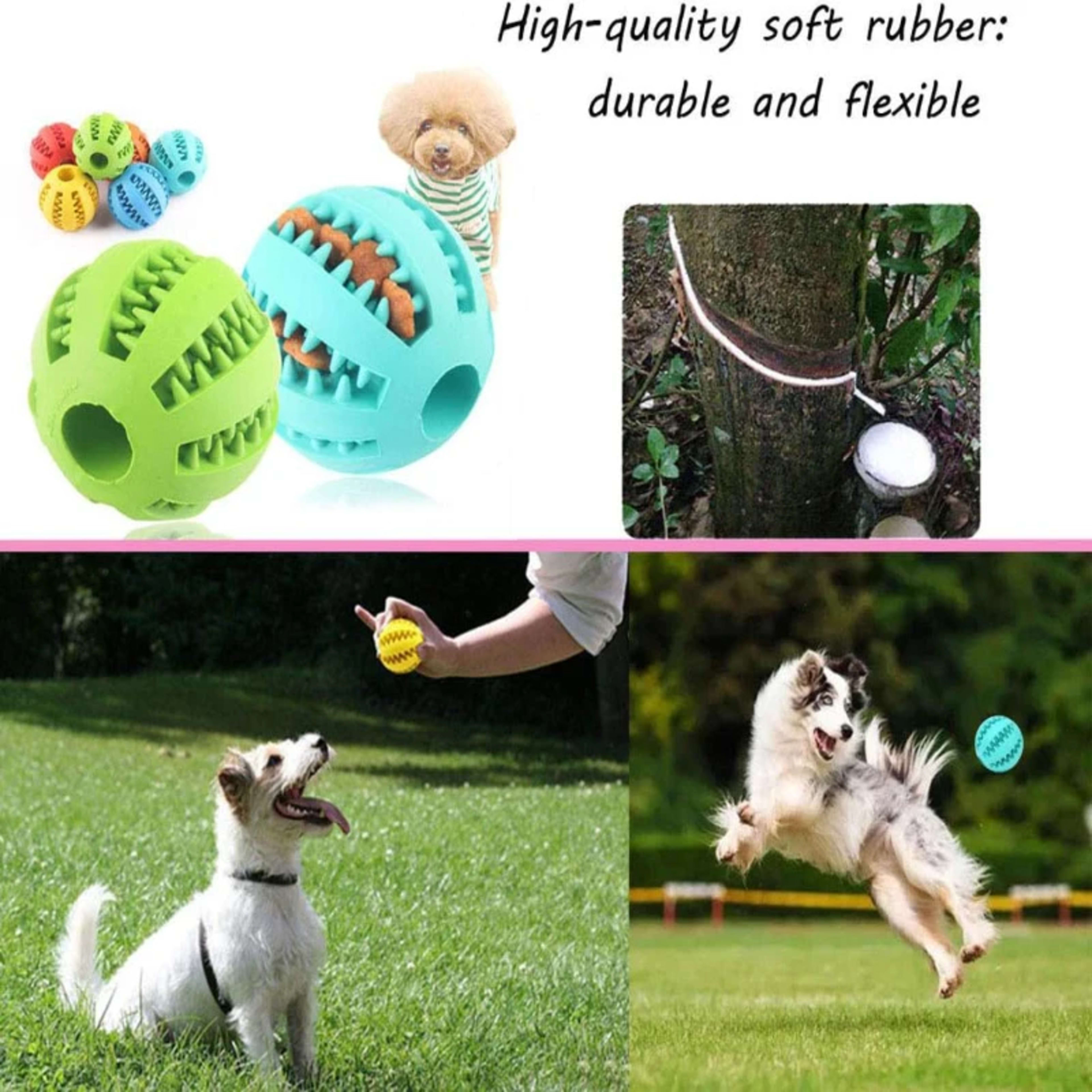 Dog Toy Ball Interactive Rubber Balls Puppy Chewing Toys Pet Tooth Cleaning Ball Cats Pets Food Treat Feeder Silicone Ba 3