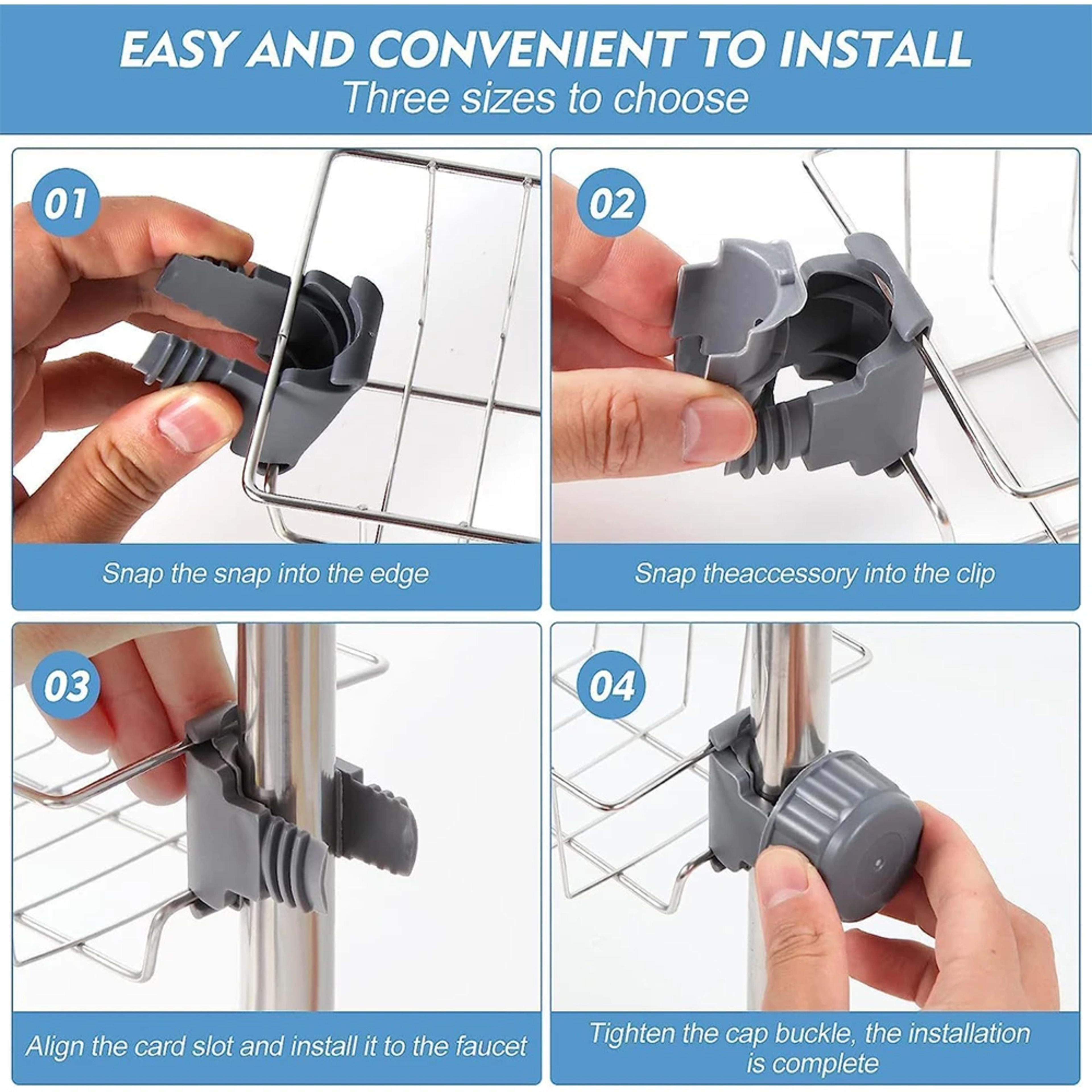 Kitchen Sink Drain Rack Sponge Storage Flexible Faucet Holder Soap Drainer Towel Rack Shelf Organizer Kitchen Accessorie 6