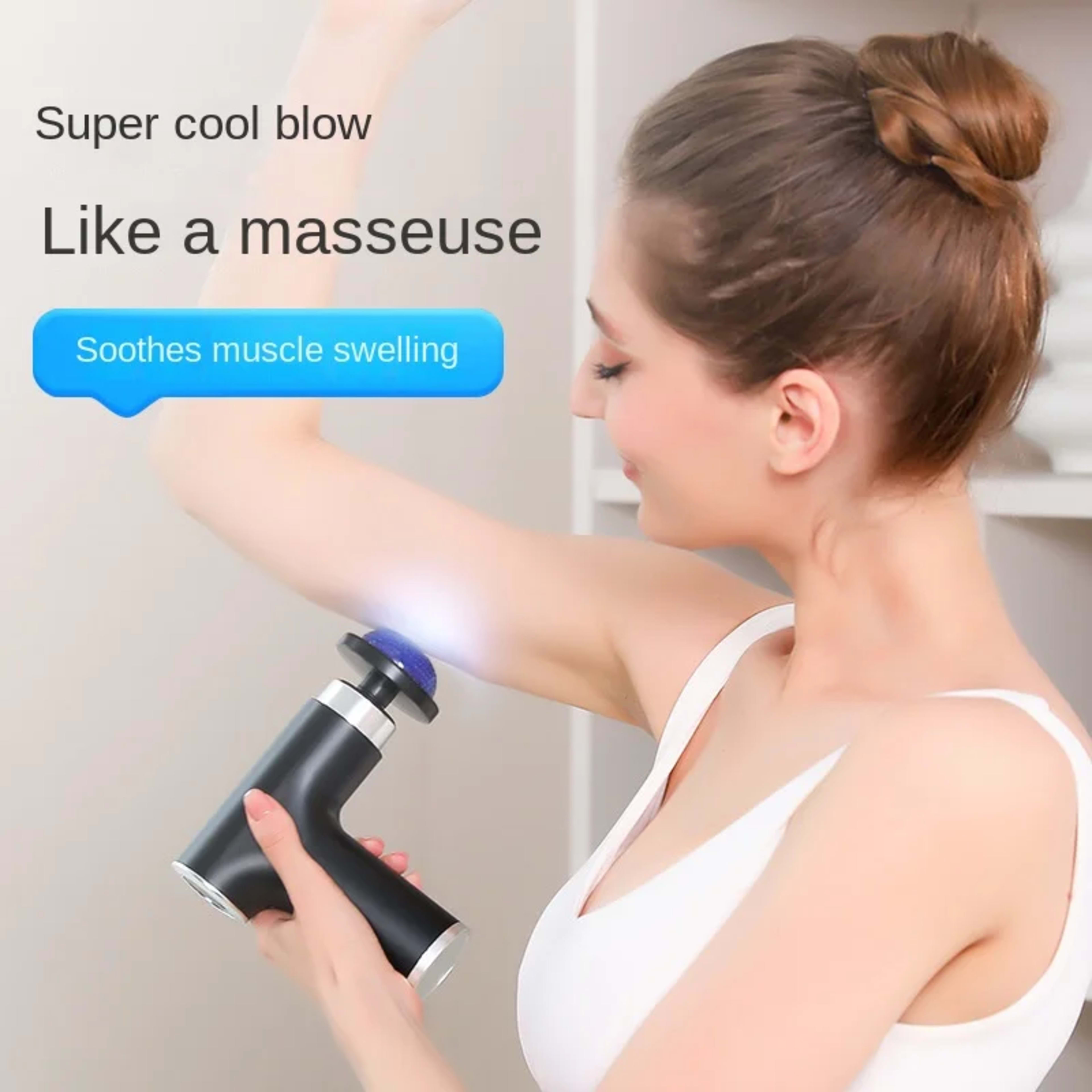 New Electric Powerful Percussive Mini Hot and Cold Massage Gun Muscle Relaxation Home Portable Gym Use Fascial Massager  2