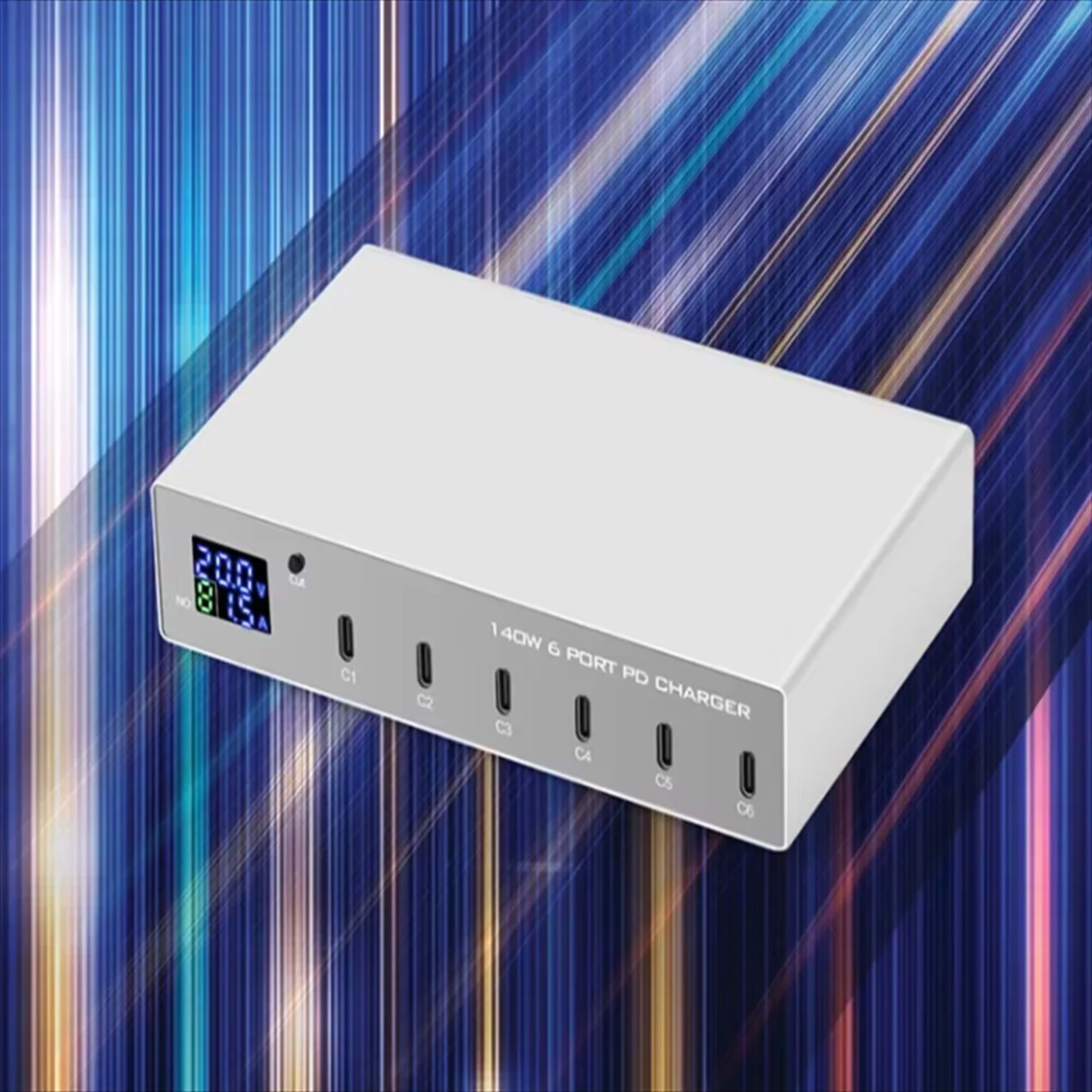 Phone Accessories 6 Port Phone Fast Charger USB Charger Adapter PD 30W Charger For Apple iPhone 14 13 12 Huawei Samsung