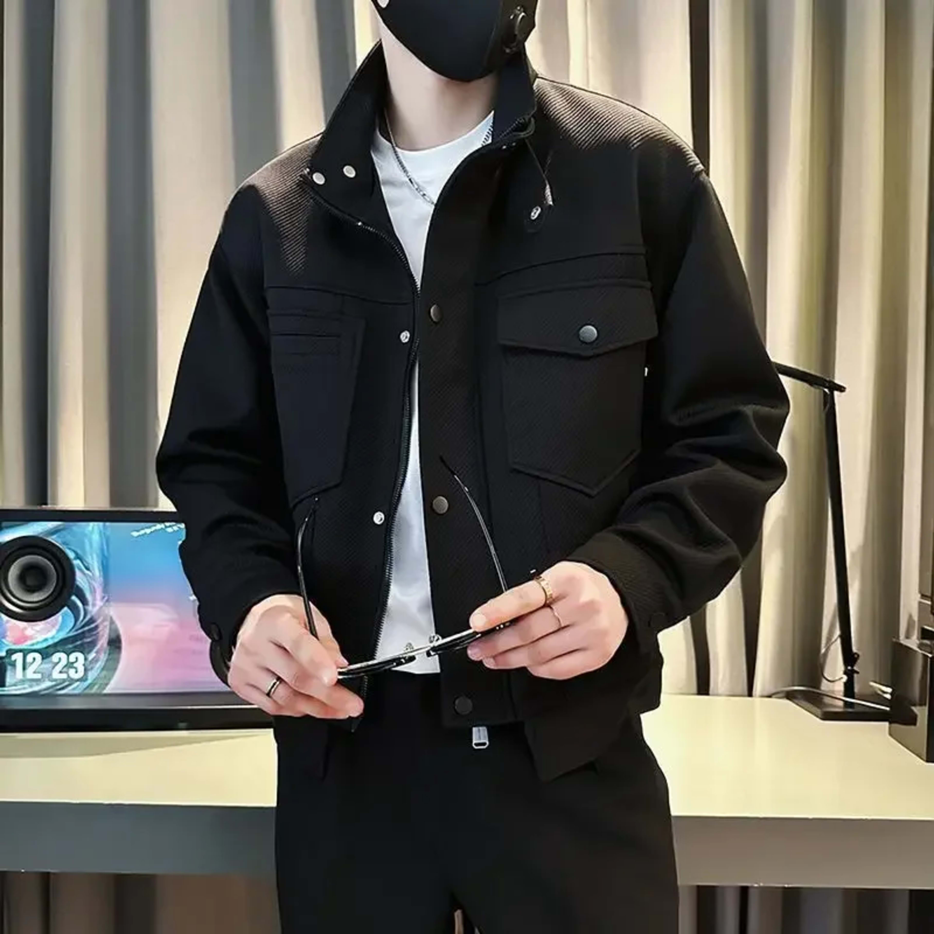 Jacket for Men Short Green Man Coat Cargo New in Y2k Cold High Quality Vintage Joker Luxury Designer Original Brands Che