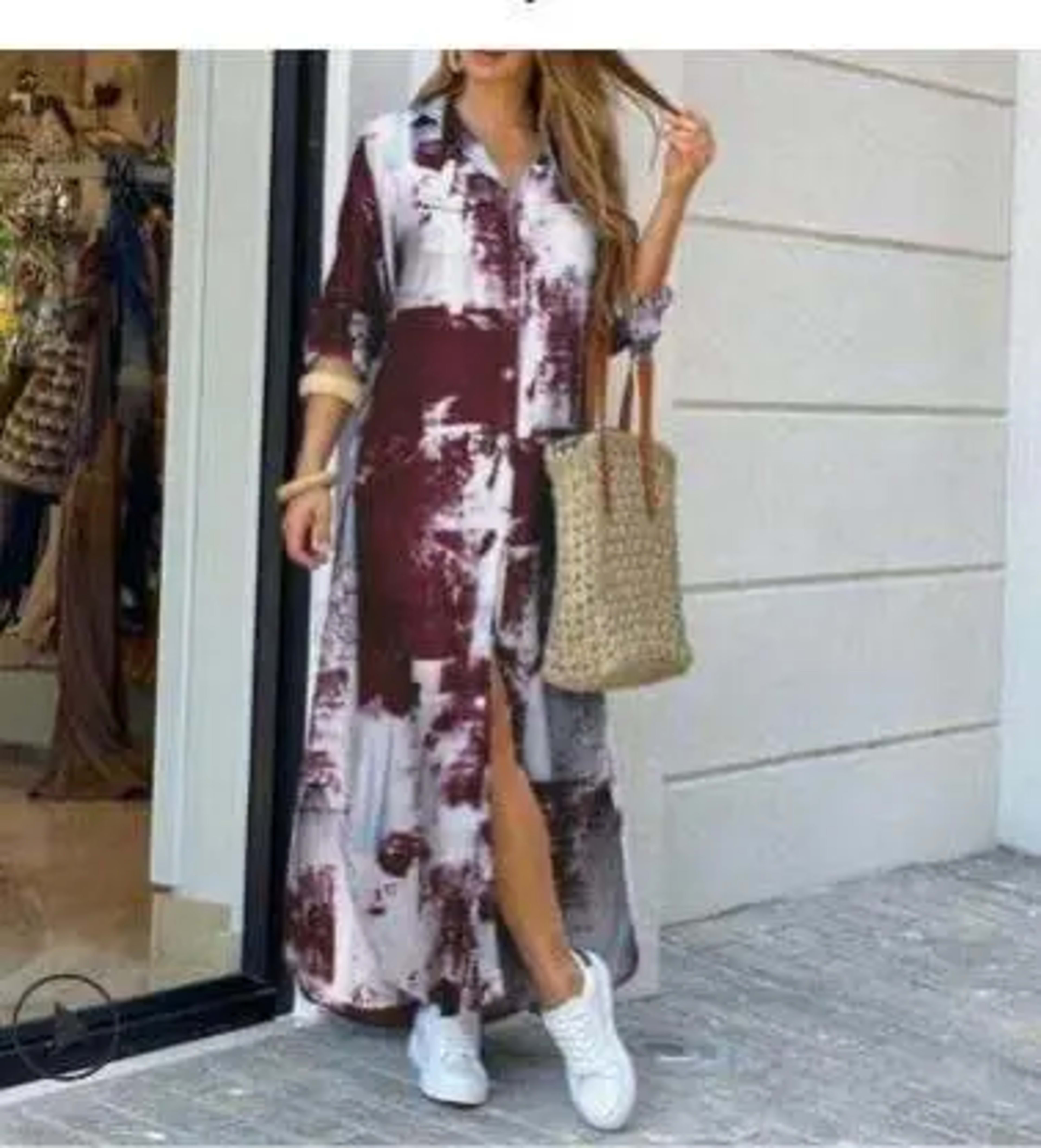 Women Dresses 2026 new fashion sexy single-breasted long dress loose lapel spring autumn women's clothing vestidoes 9