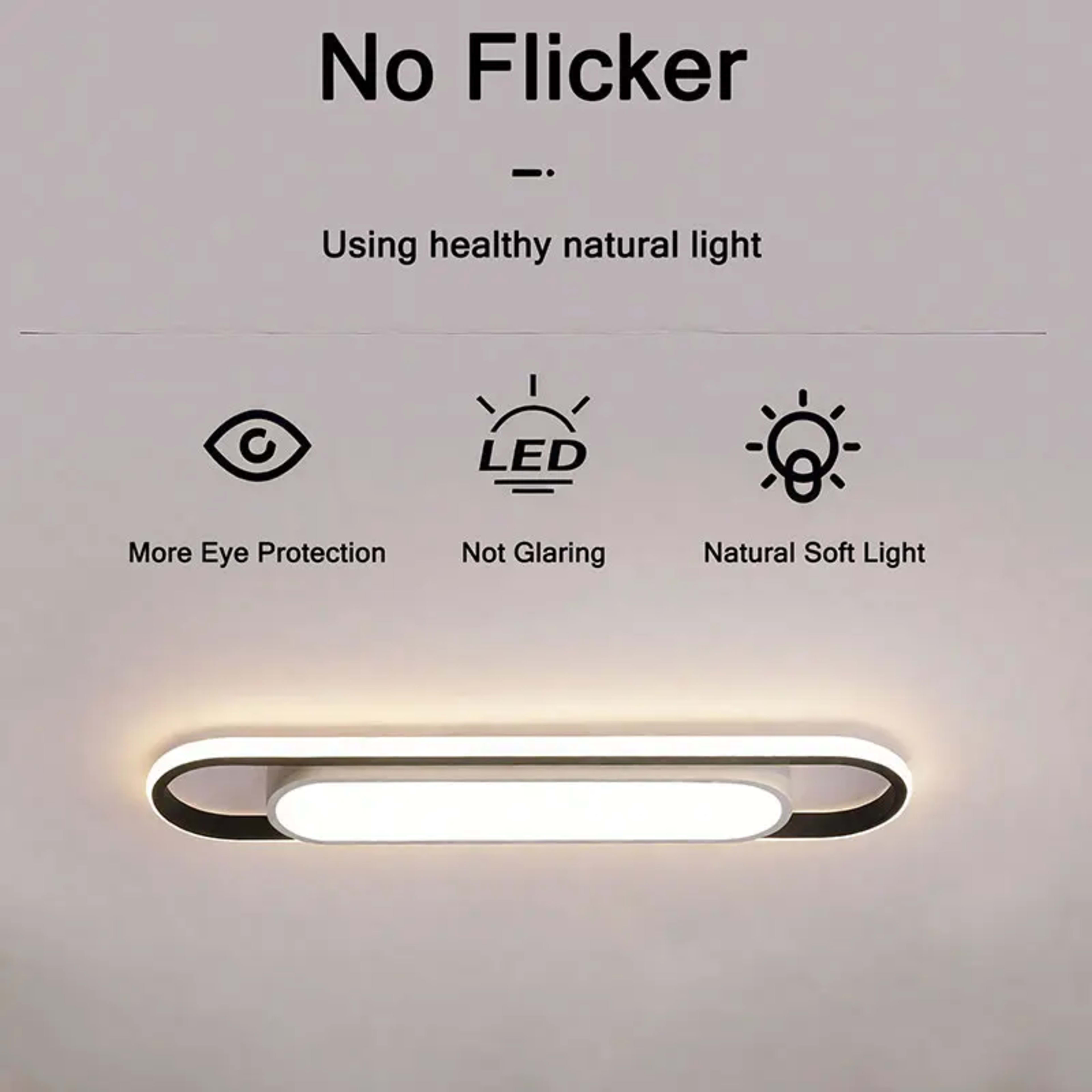 LED Modern Ceiling Light 220V Oval Strip Light Home Decor Corridor Light for Stairwells Balcony Living Room Lighting Fix 4