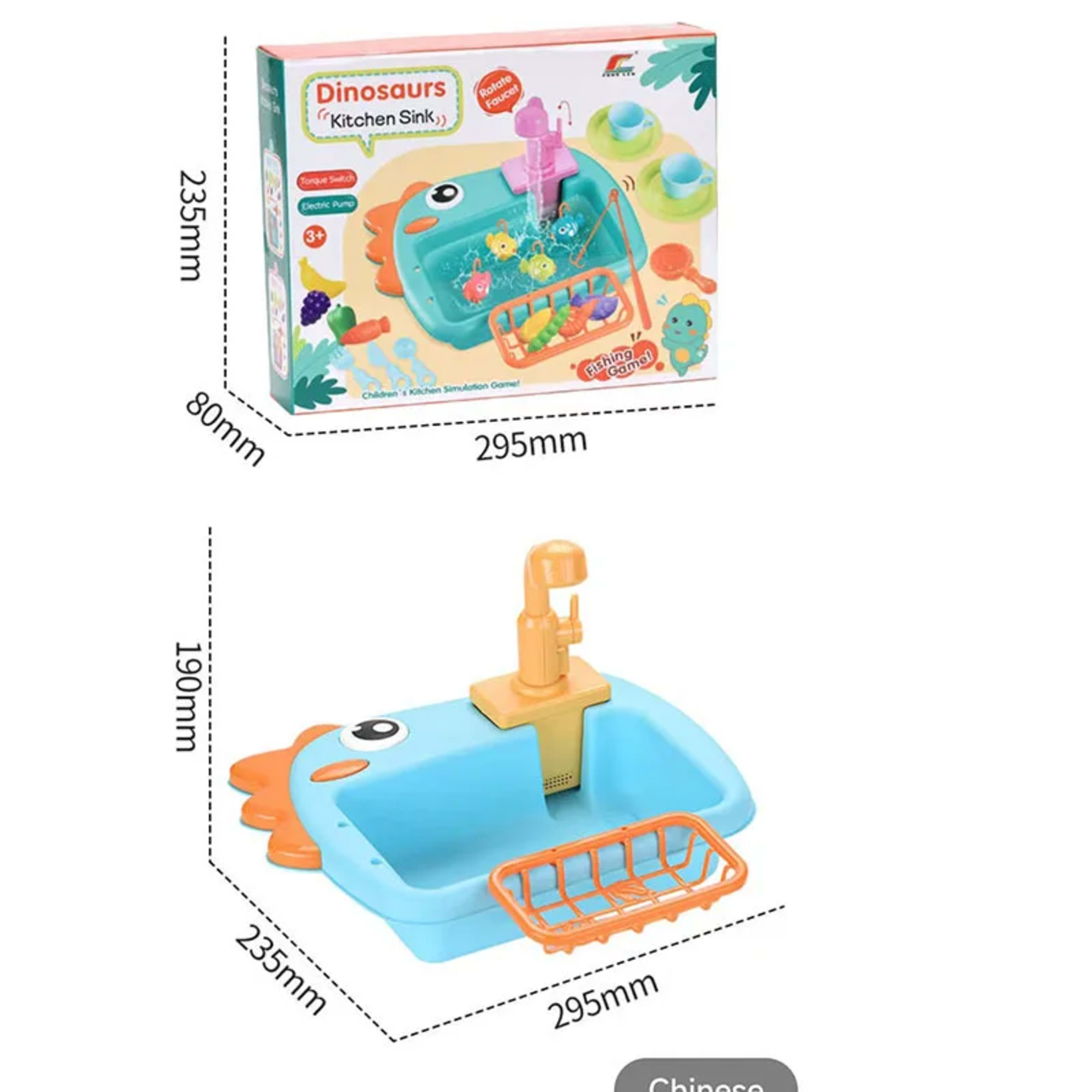 Kitchen Sink Toys Kitchen Toys for Kids with Tableware Accessories Vegetable Fruit Fishing Games for Toddlers Kids Kitch 9