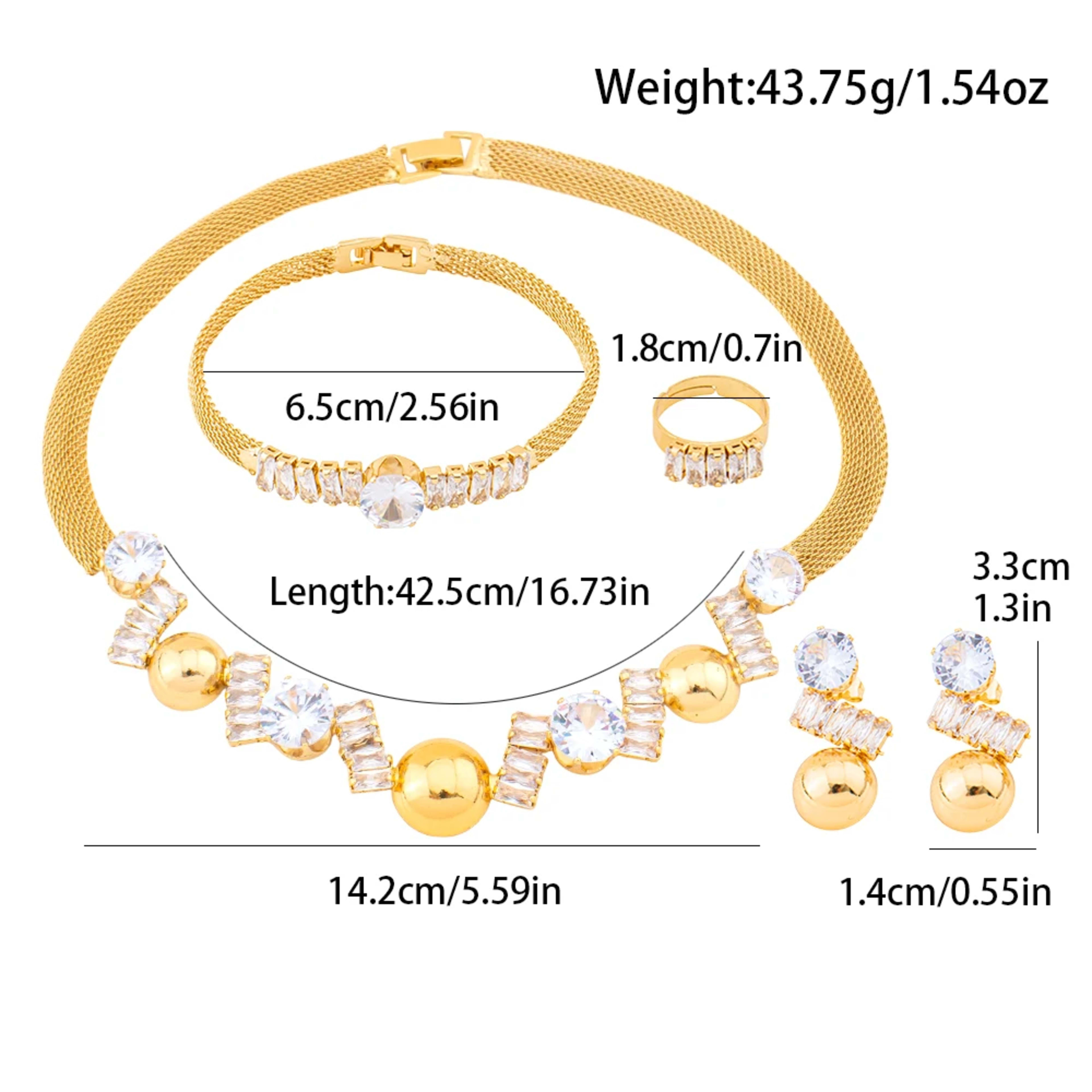 Jewelry For Women 2025 Brilliant Cubic Zircon Necklace Earrings Ring and Bracelet Wedding Bridal Jewelry Sets Dress Acce 6