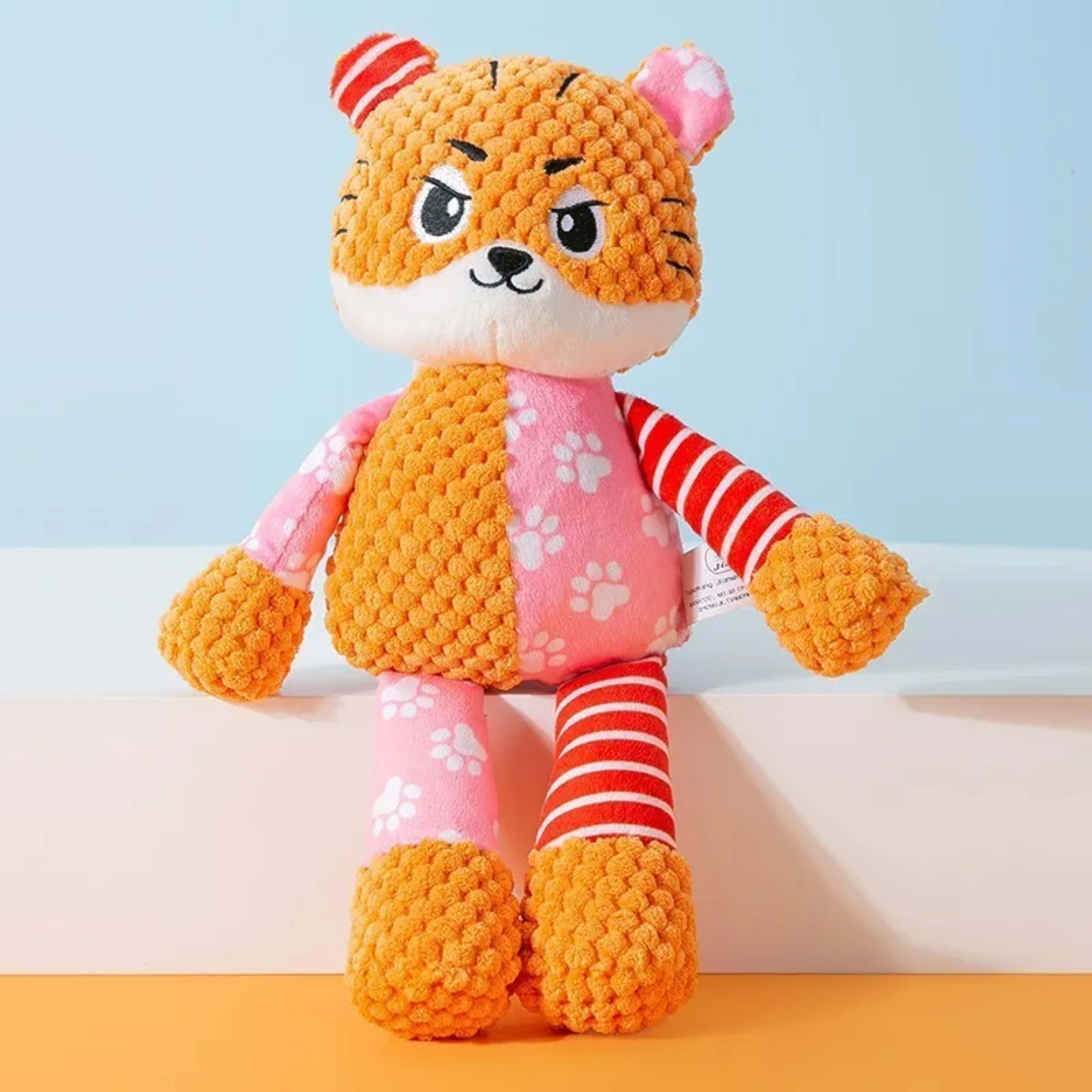 Pet Plush Toy Cat Dog Puzzle Toy Cute Animals Bite Resistant Interactive Squeaky Pet Dog Teeth Cleaning Chew Toy Pet Sup 7