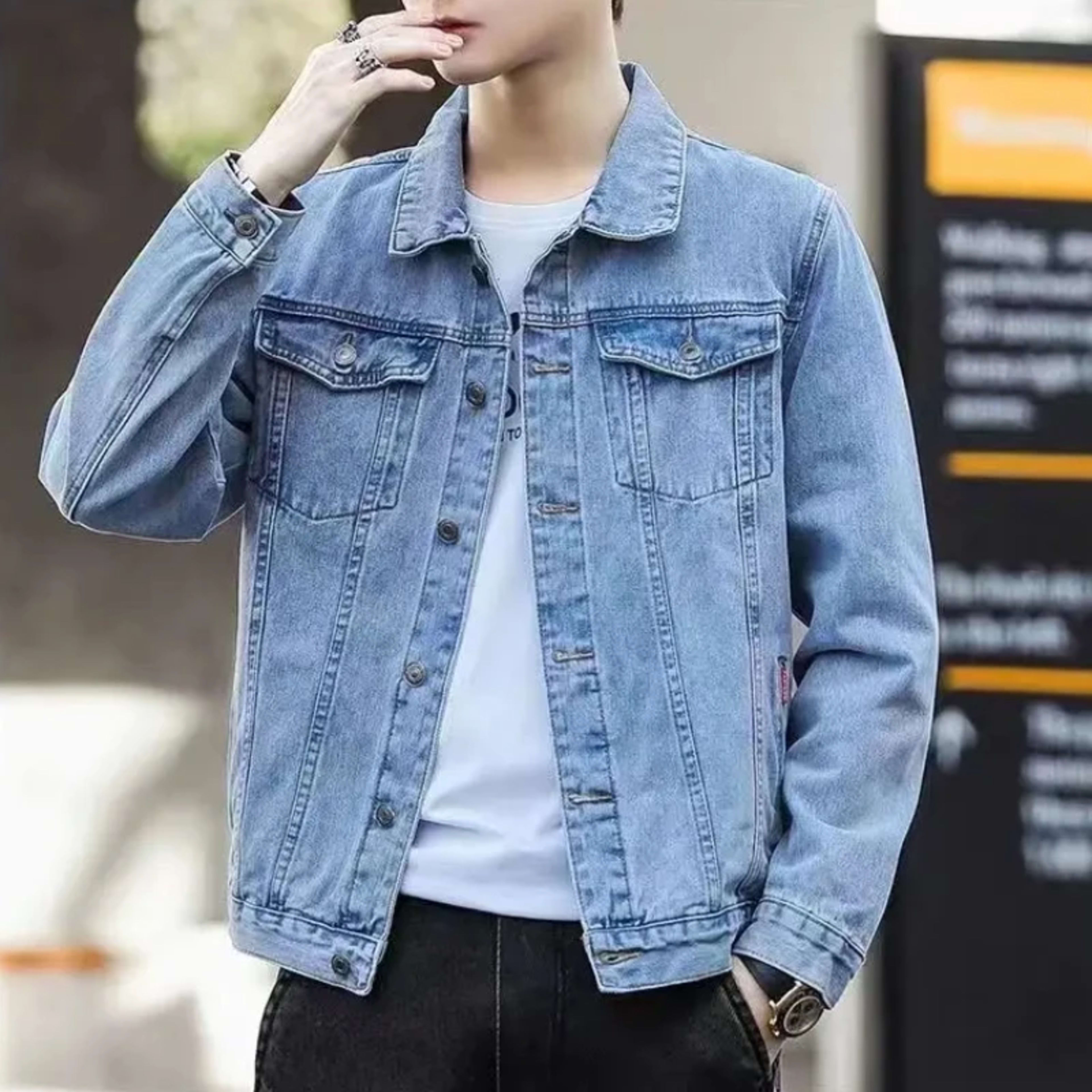 Jeans Coat for Men Black Autumn Denim Jackets Man High Quality Winter 2025 Low Cost Joker Fashion Large Size Menswear Ne 7