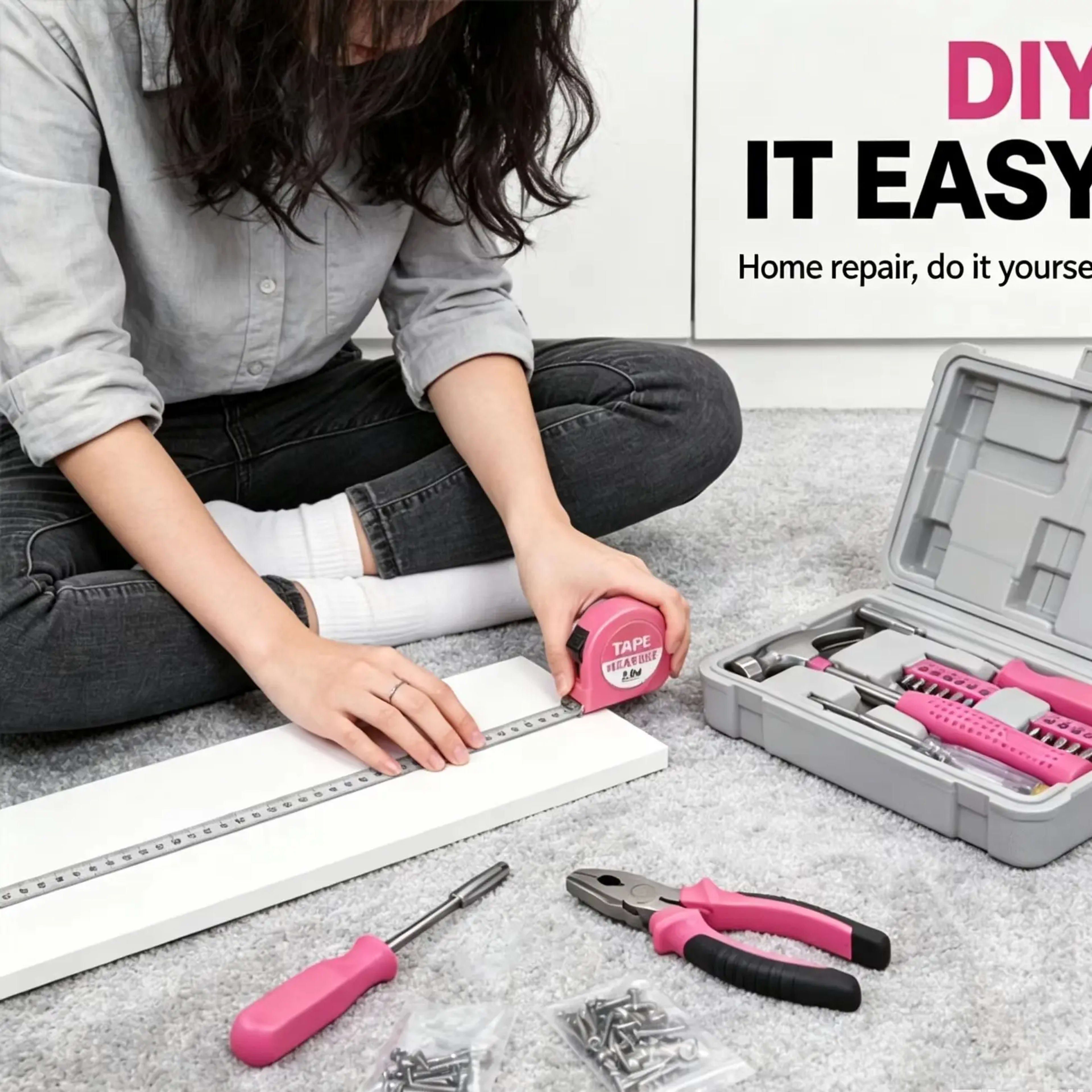 Daily Household Tool Set, Pliers, Hammer, Screwdriver, Toolbox, Home Repair Kit 4