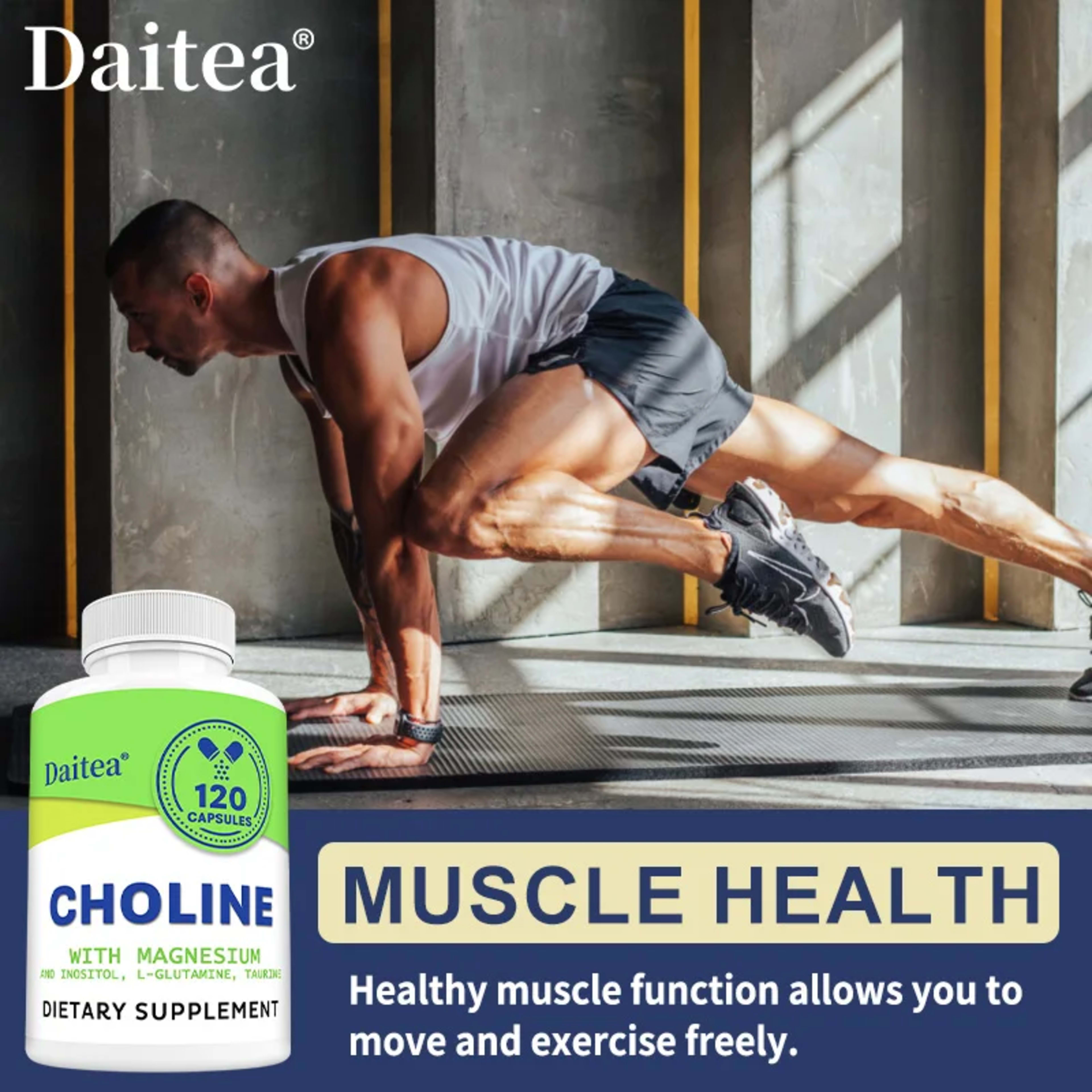 Choline Supplement - Supports Muscle and Cardiovascular Health - Vegetarian, Non-GMO 4
