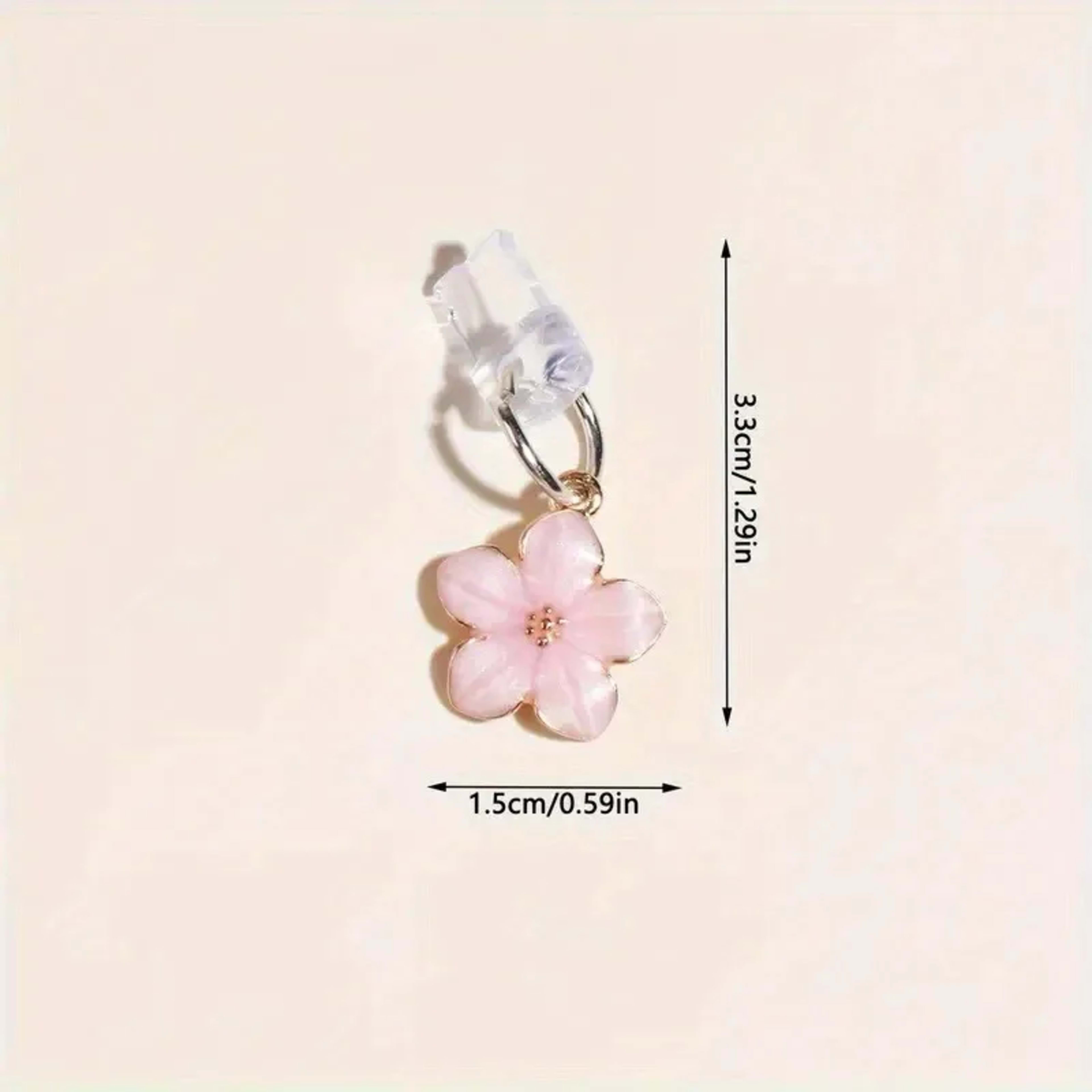 1pcs Simple Flowers Phone Dust plug Accessories Decoration Hanging Pendant for iPhone for Samsung Type-C Charging Port 2