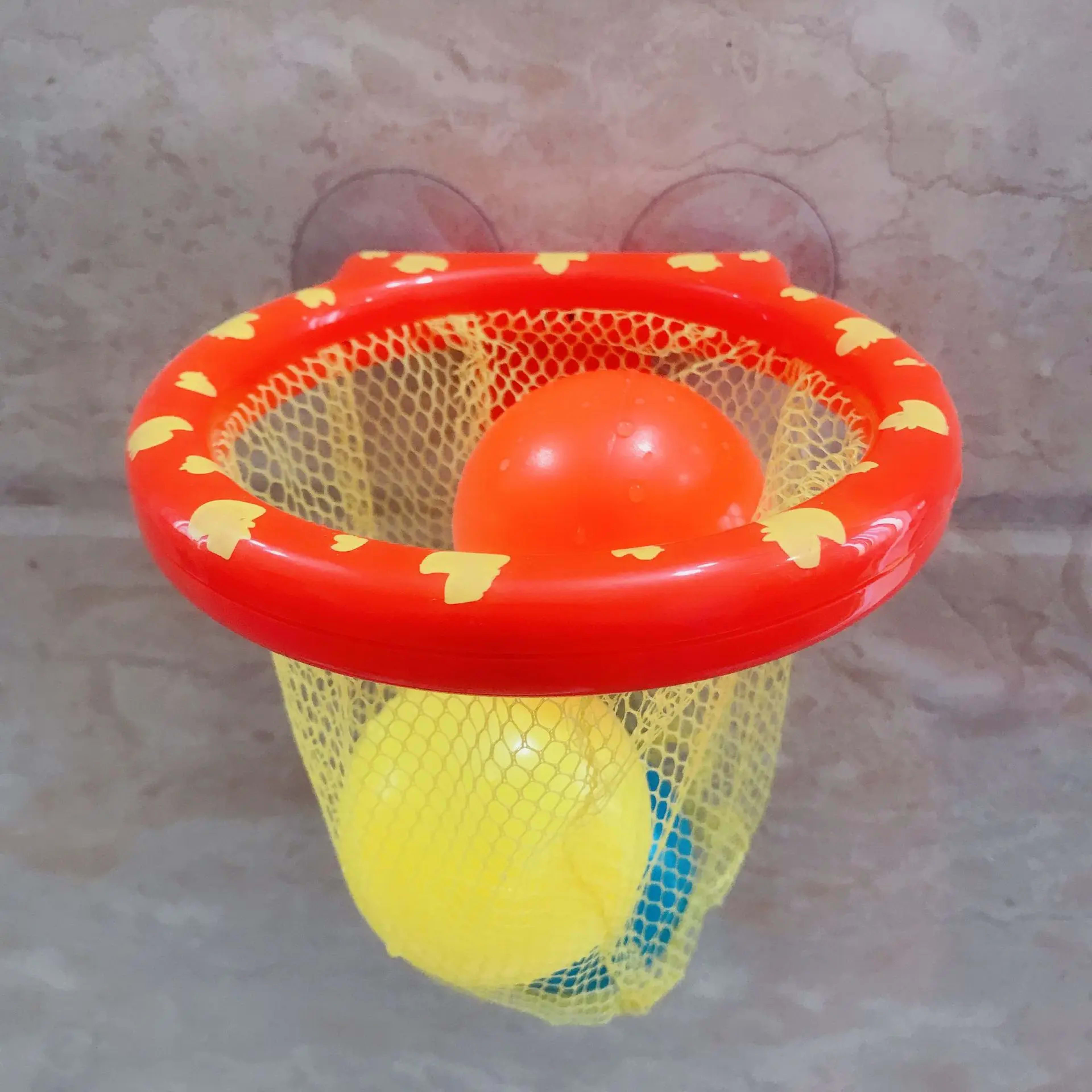 Baby Bath Toy Toddler Boy Water Toys Bathroom Bathtub Shooting Basketball Hoop with 3 Balls Kids Outdoor Play Set Cute W 4