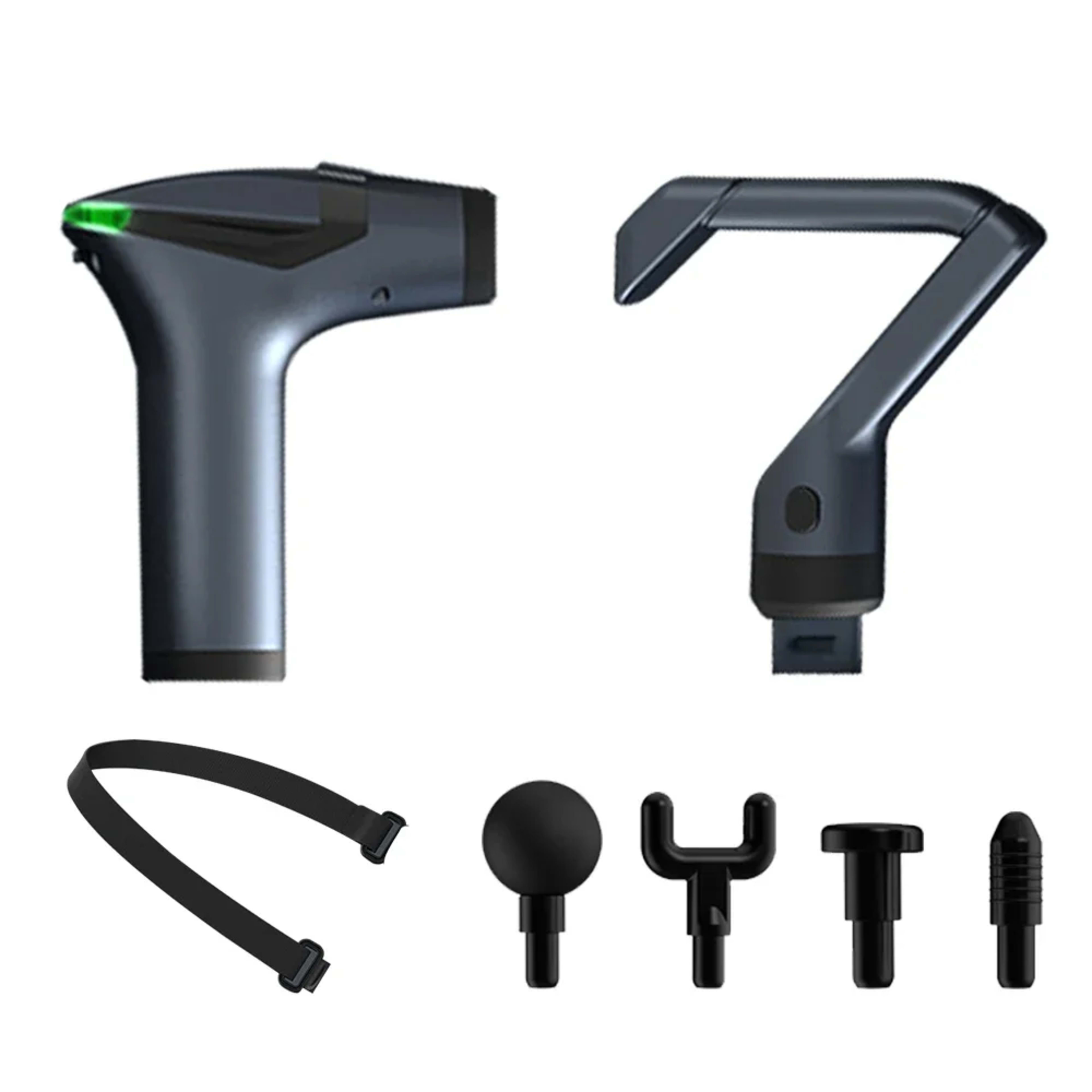 Fascia Massage Gun High Frequency Muscle Massage Gun Professional Body Back Shoulder Neck Waist Massager with Bent Long 