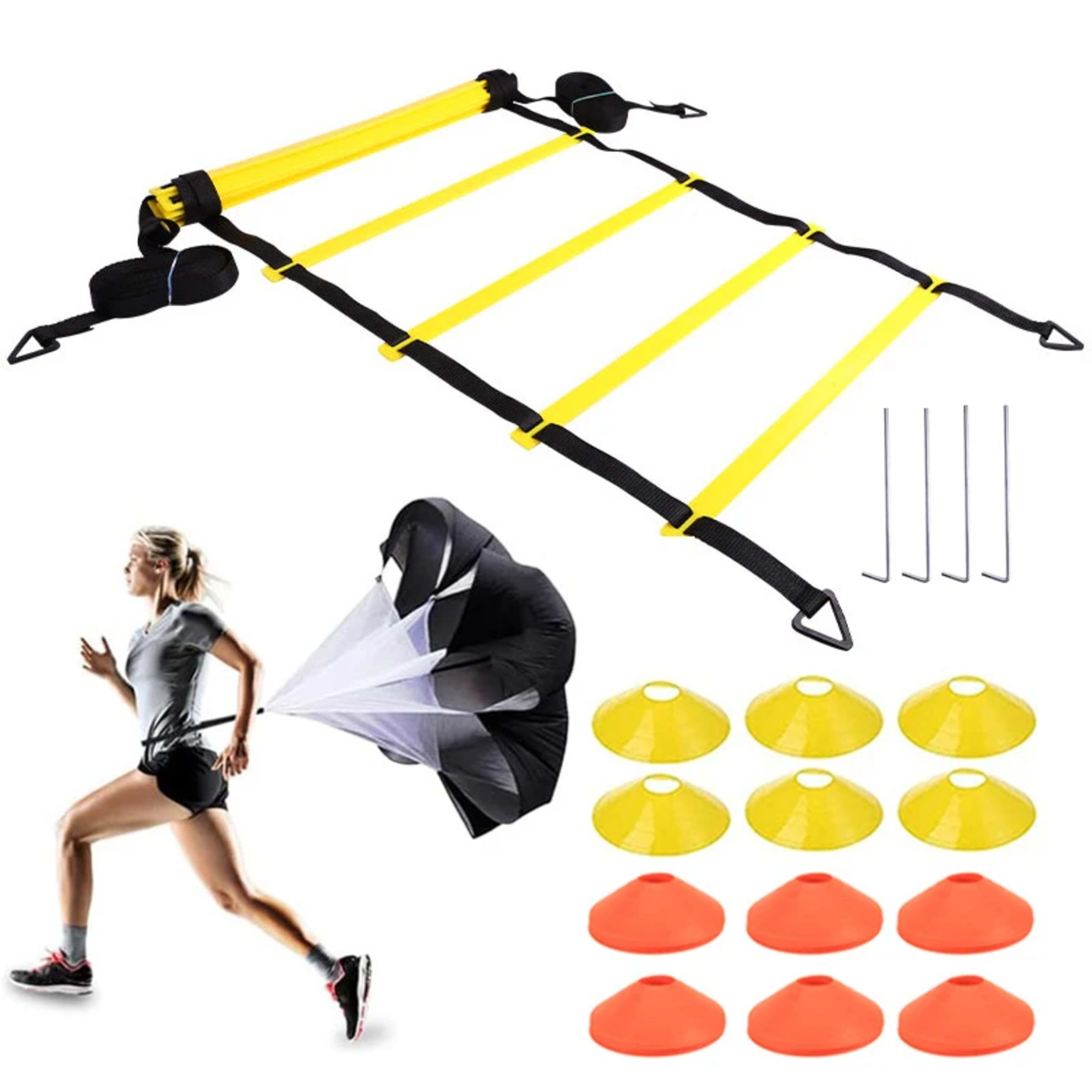 Agility Training Football Soccer Equipment, Fitness Training Disc Cones Ladder Chute Running Umbrella for Speed Balance  1