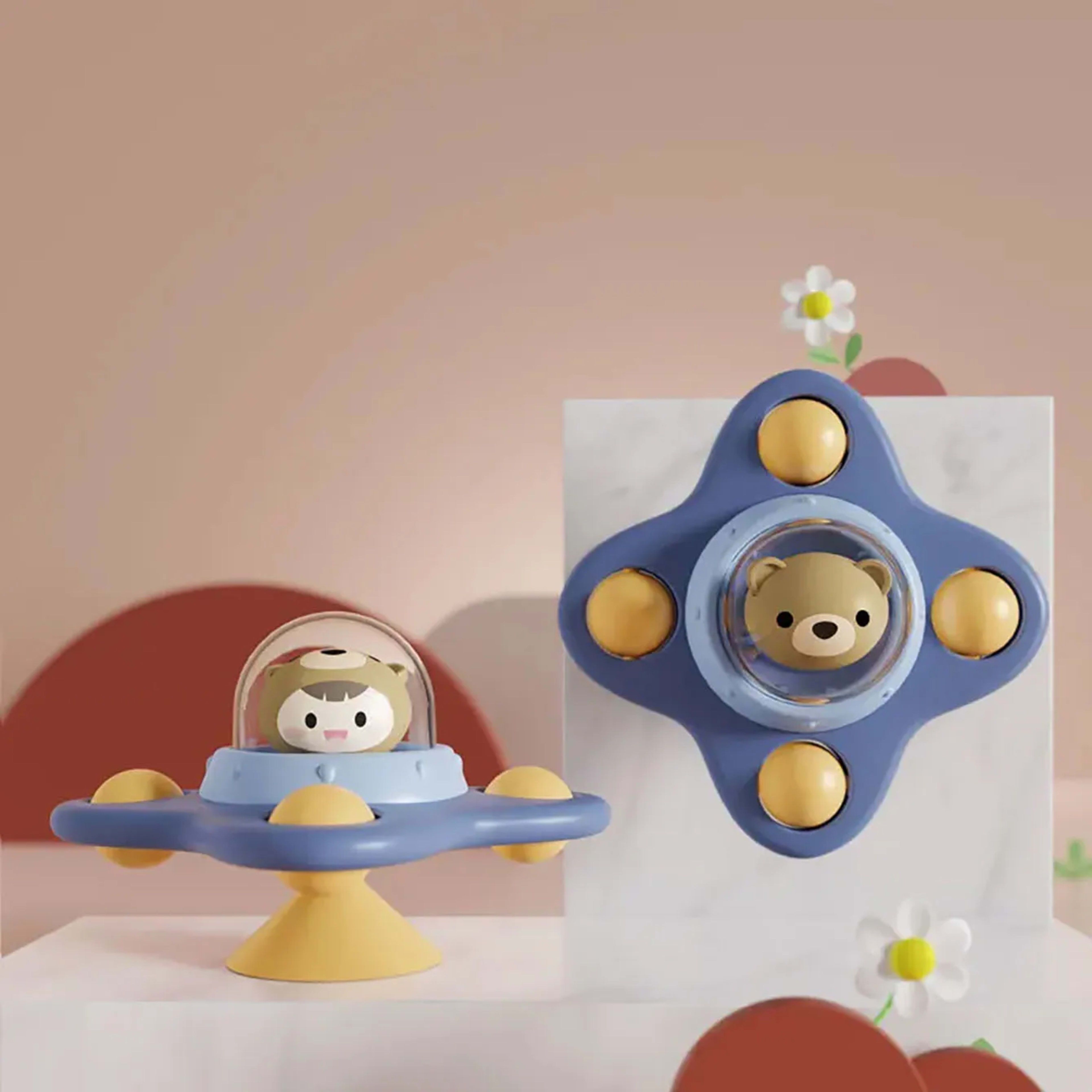 Baby Soothe Toy Cartoon Airplane Soothe Baby Artifact Baby Bath Fun Sucker Spinner Early Education Table Games 4