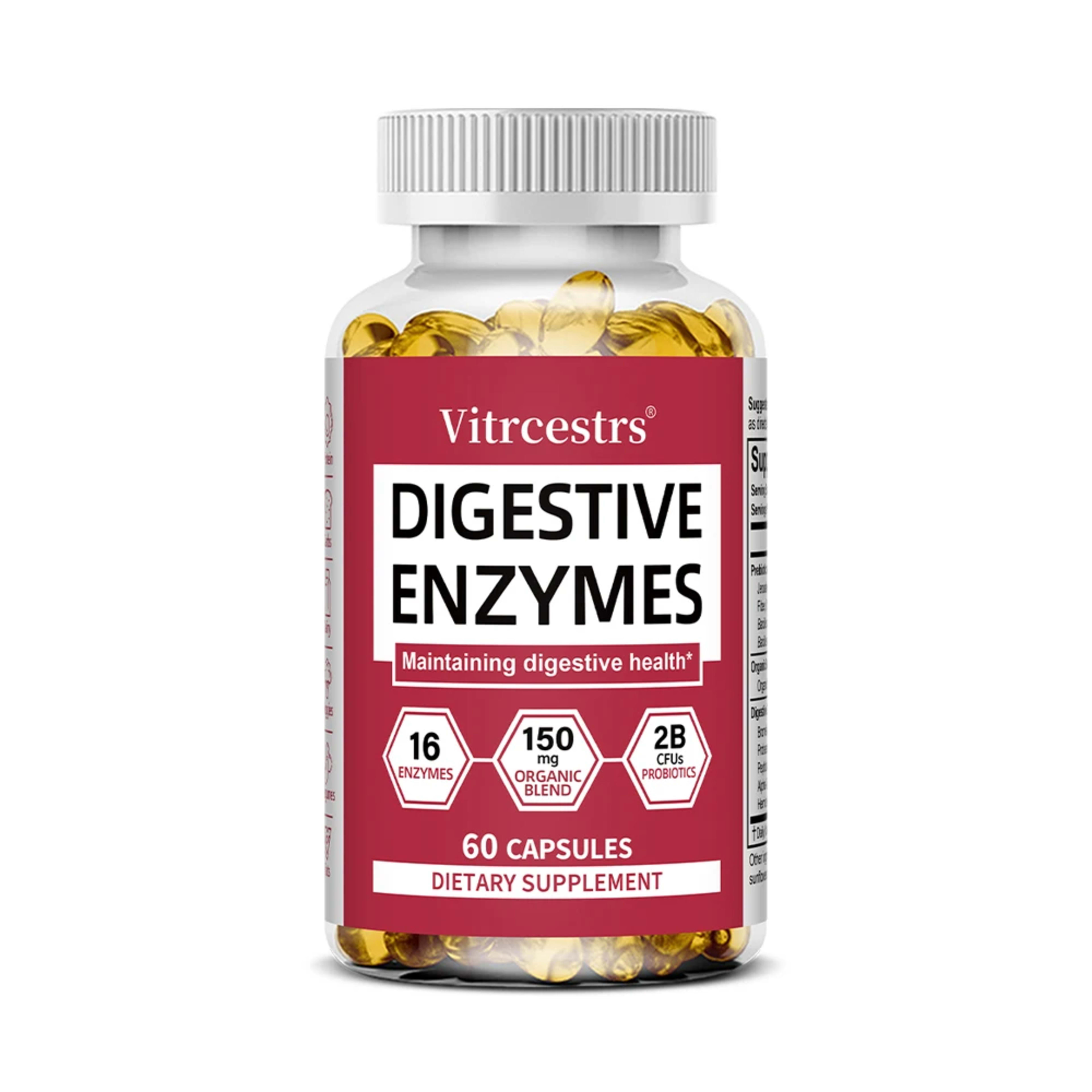 Digestive Enzymes Supplement - Digestion and Intestinal Health for Adults Men and Women, Promotes Nutrient Absorption 11