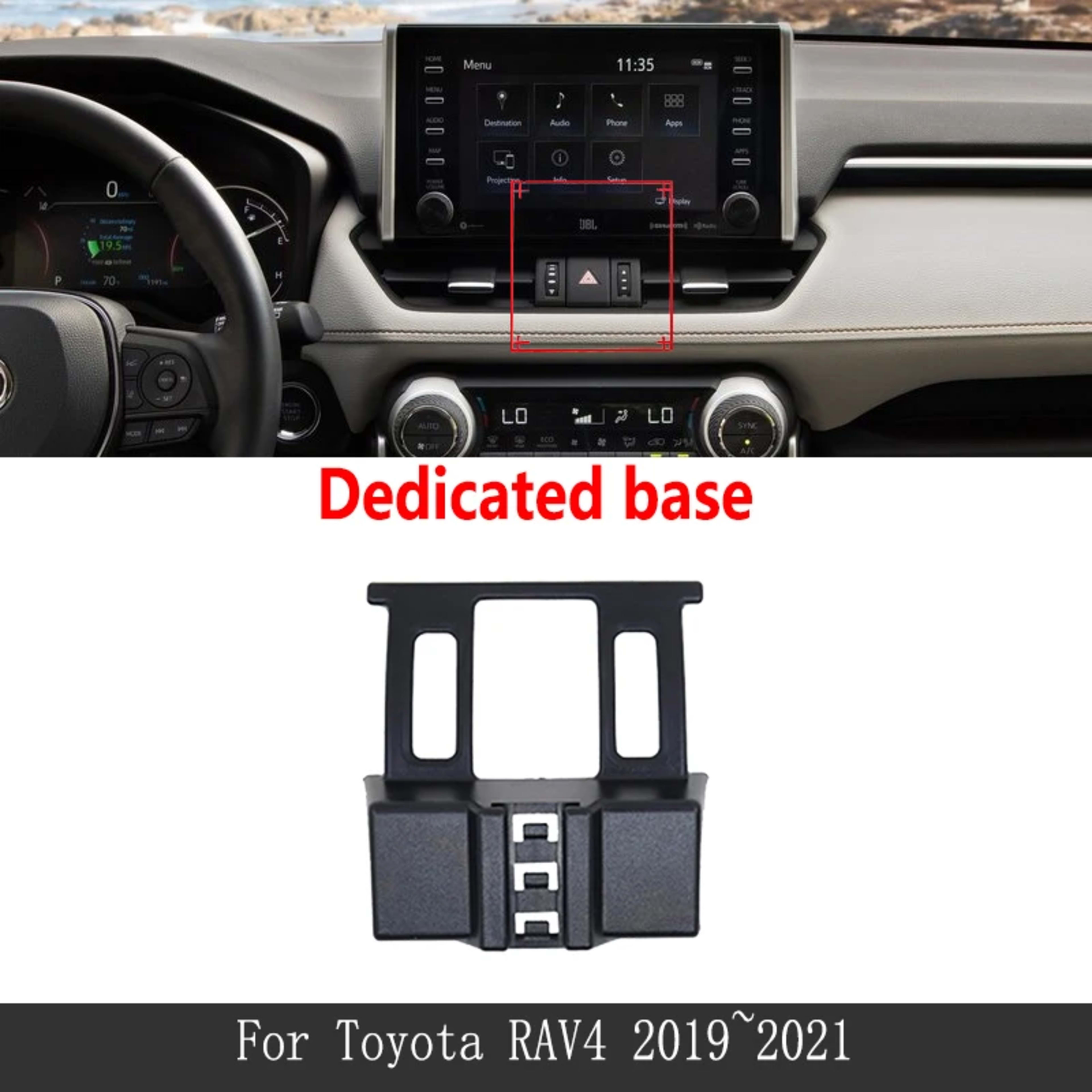 Car Mobile Phone Holder for Toyota RAV4 XA50 Accessories 2022 2019~2023 Telephone Bracket Rotatable Support for IPhone S 9