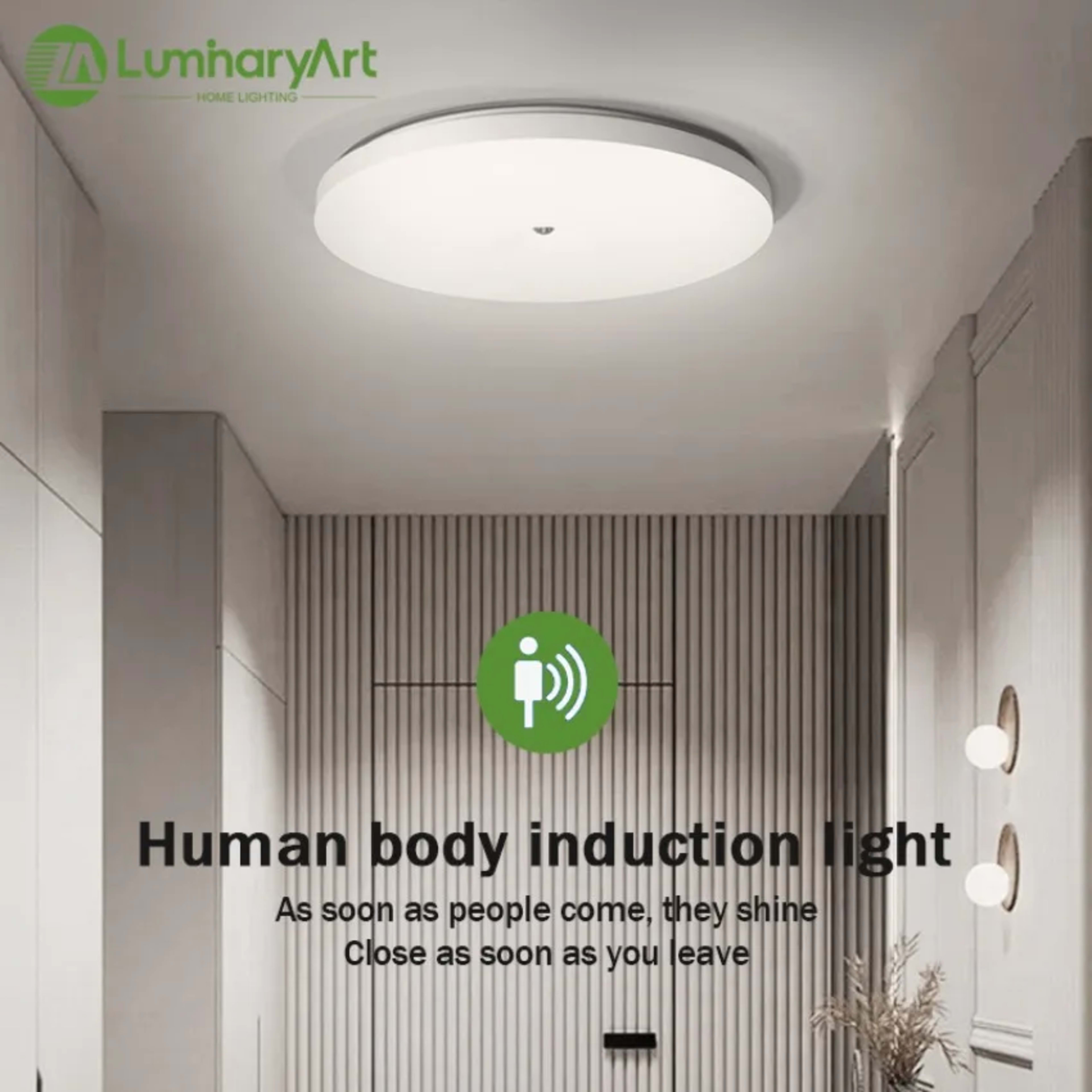 LED Ceiling Light with Motion Sensor Human Infrared Sensing Light Staircase Garage Corridor Warehouse Indoor Lighting Fi 1
