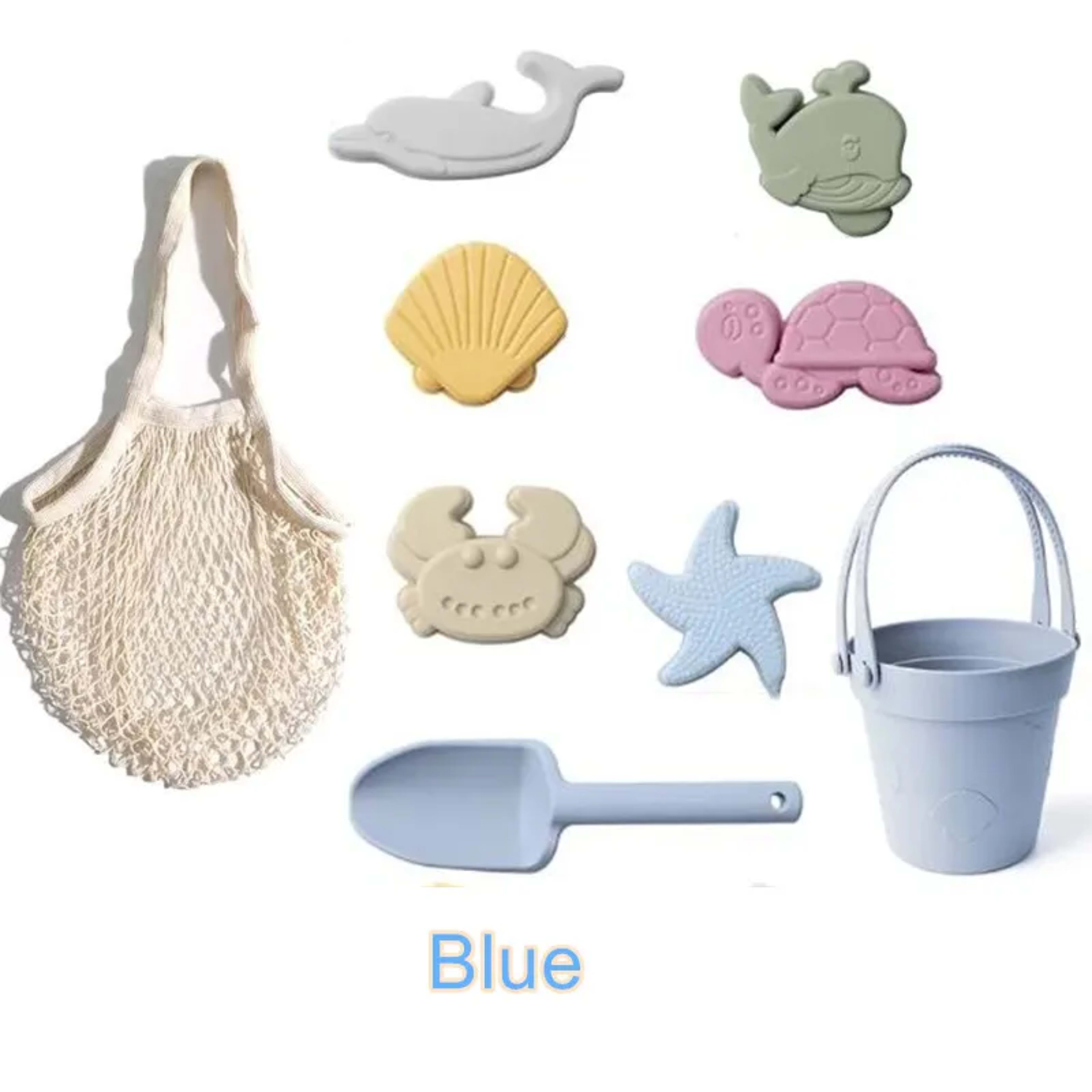 Kids Silicone Beach Toys for Kids Baby Sandbox Beach Toy Set with Bucket Shovel Other Accessories Water Game Play Outdoo 11