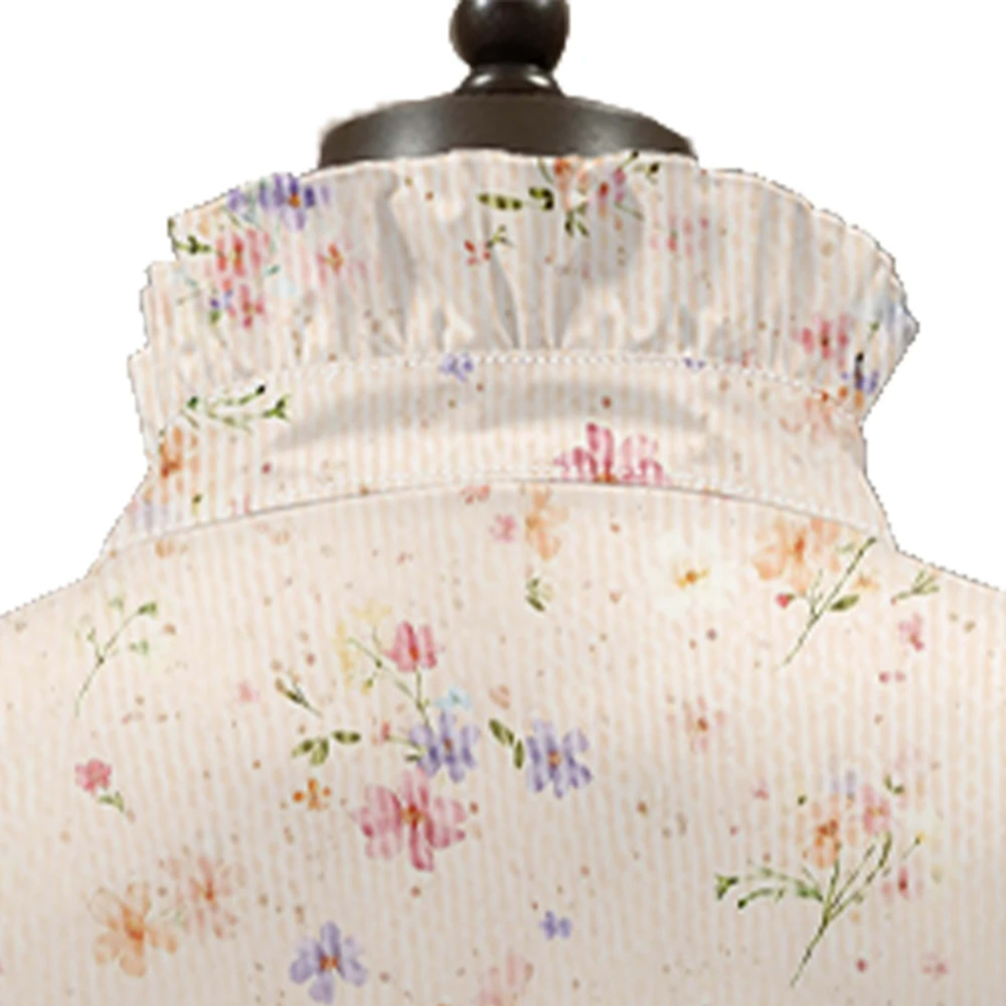 Women's Sweet French Style Floral Blouse Colorful Flowers Print Puff Sleeves Shirts Cute Loose Fit Top for Spring Summer 4
