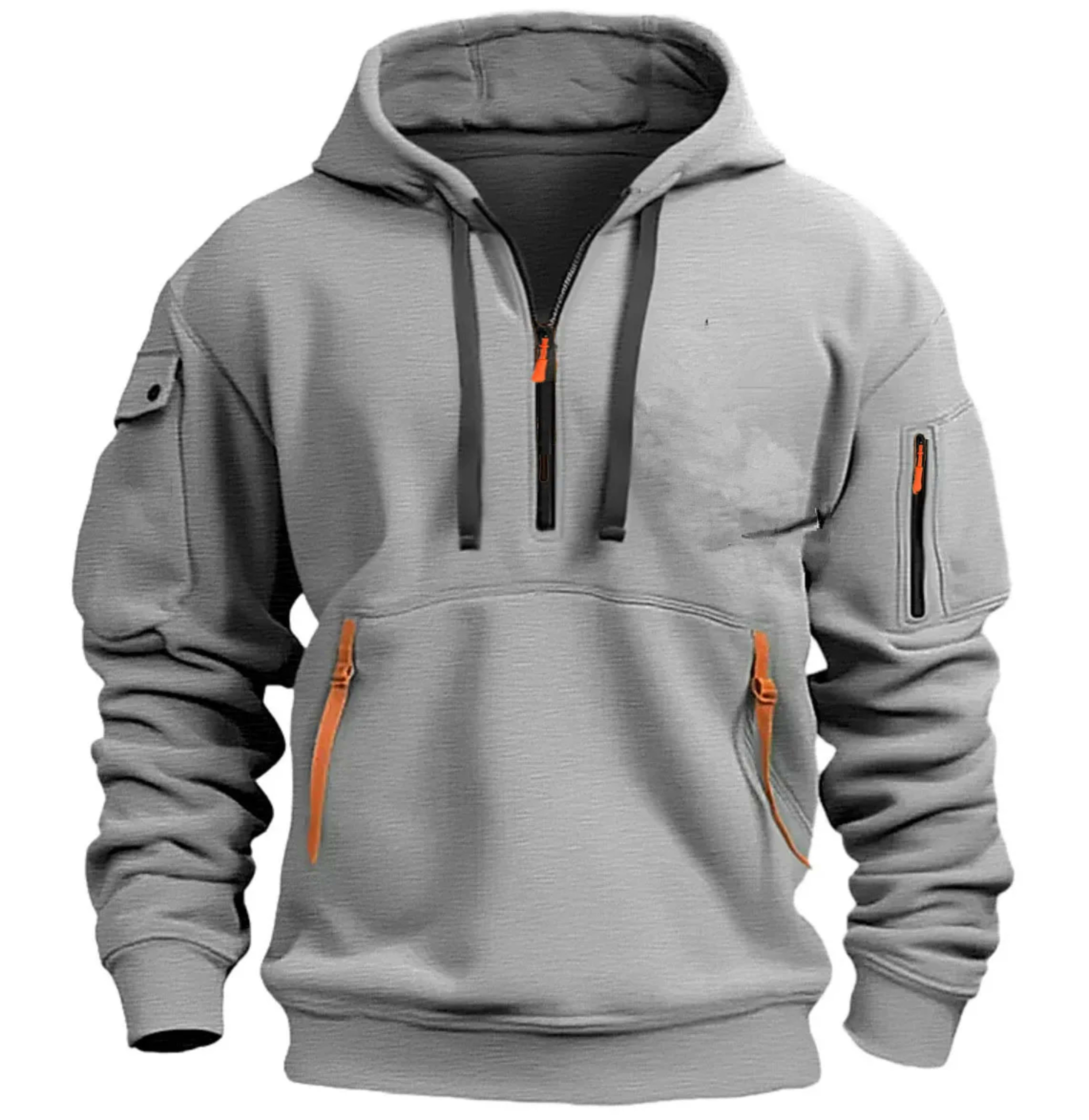Men's jacket windproof jacket, spring and autumn long sleeved hooded jacket, S-4XL casual patchwork zippered cardigan ja