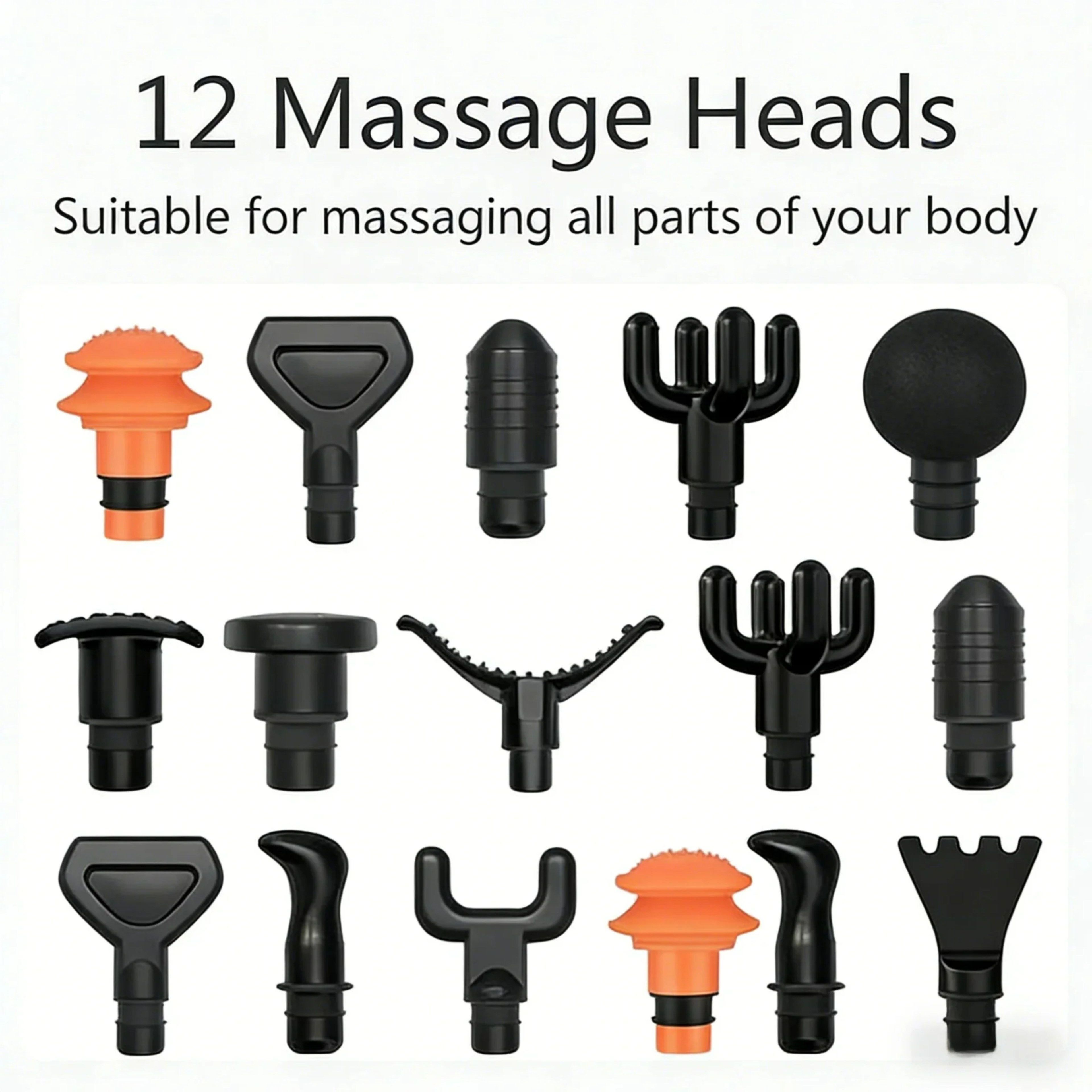 Professional Massage Guns12 Heads Smart Massage Gun For Body Neck Back Electric Handheld Fascia Gun Muscle Relaxation Ma 5