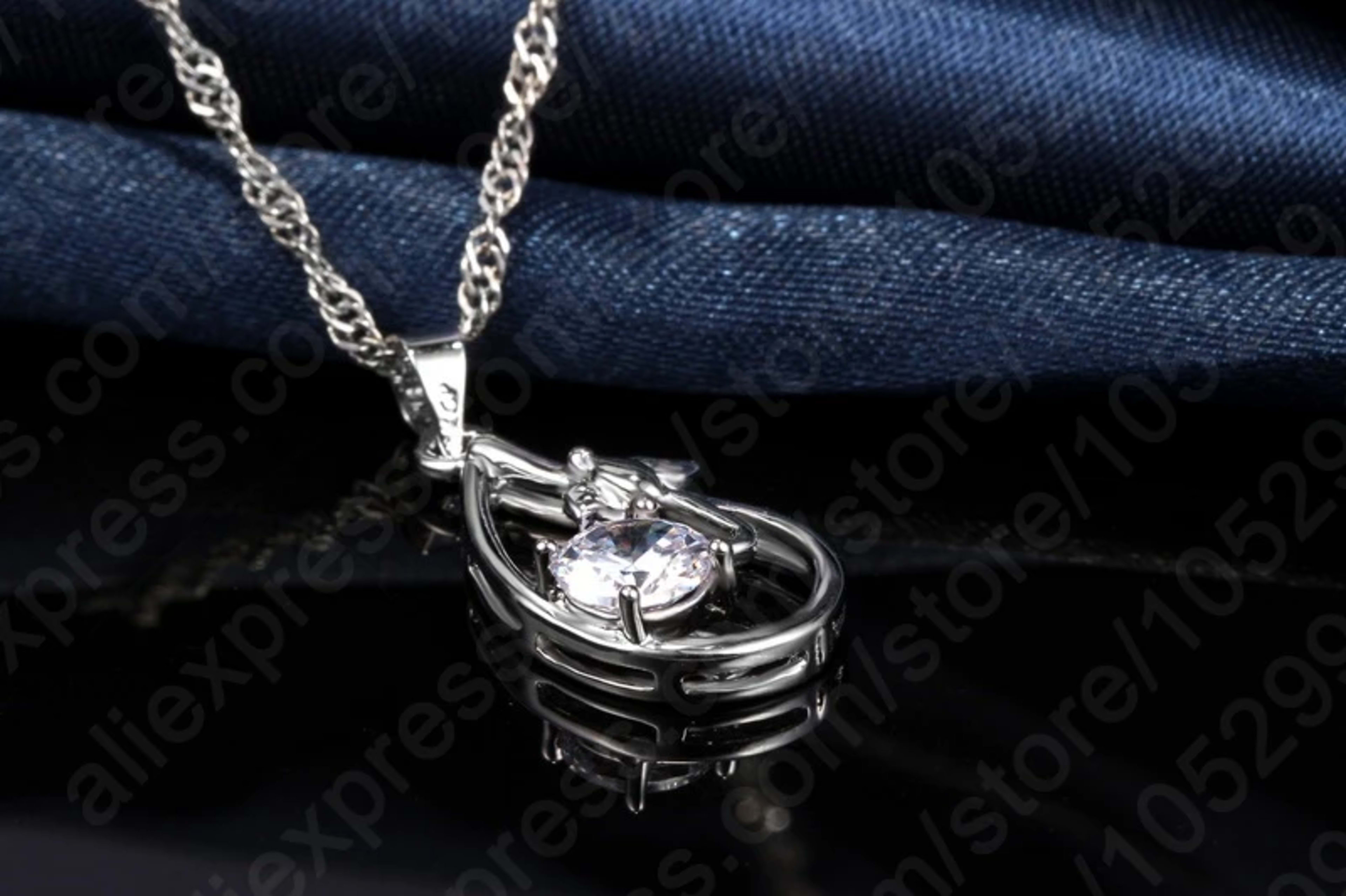Wedding Bridal Jewelry Sets for Women Neckalce and Earrings 925 Sterling Silver Romantic Style Jewelry for Women As Gift 3
