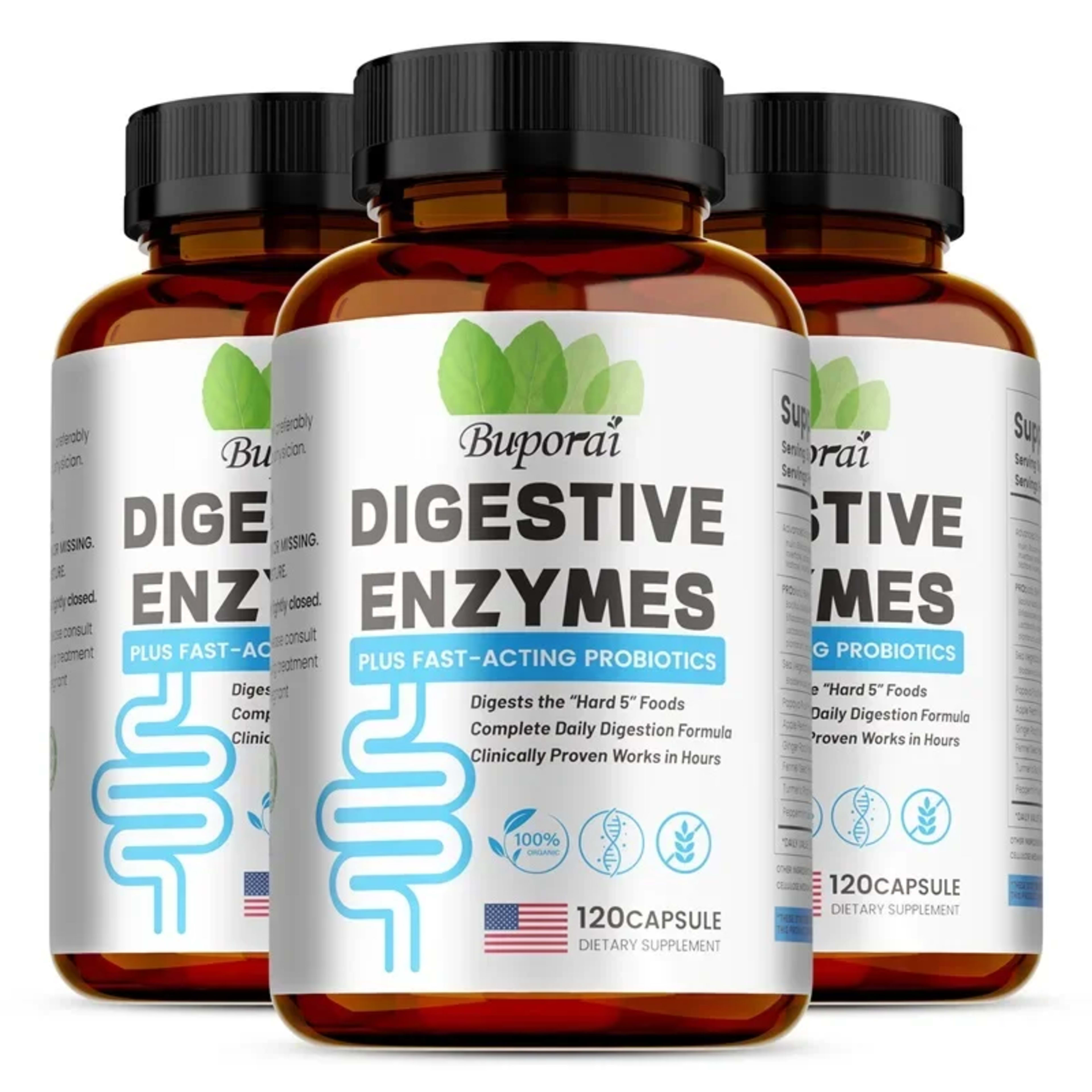Digestive Enzymes Supplement - Digestion and Intestinal Health for Adults Men and Women, Promotes Nutrient Absorption 8