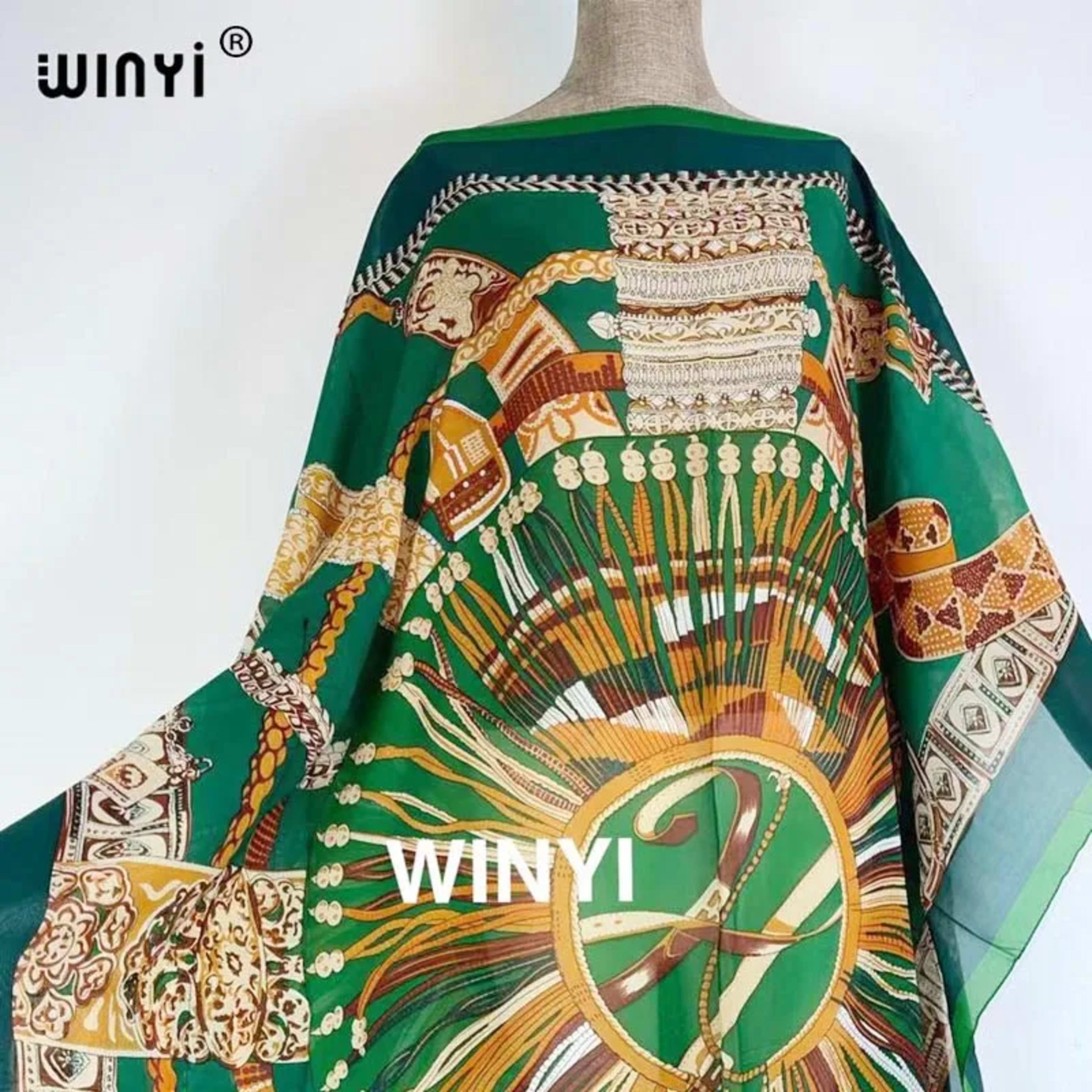 Printed Dresses For Women 2021 Fashion Design Loose Dress Batwing Maxi Long Femme Vestidos Summer Autumn Party Elegant D 2