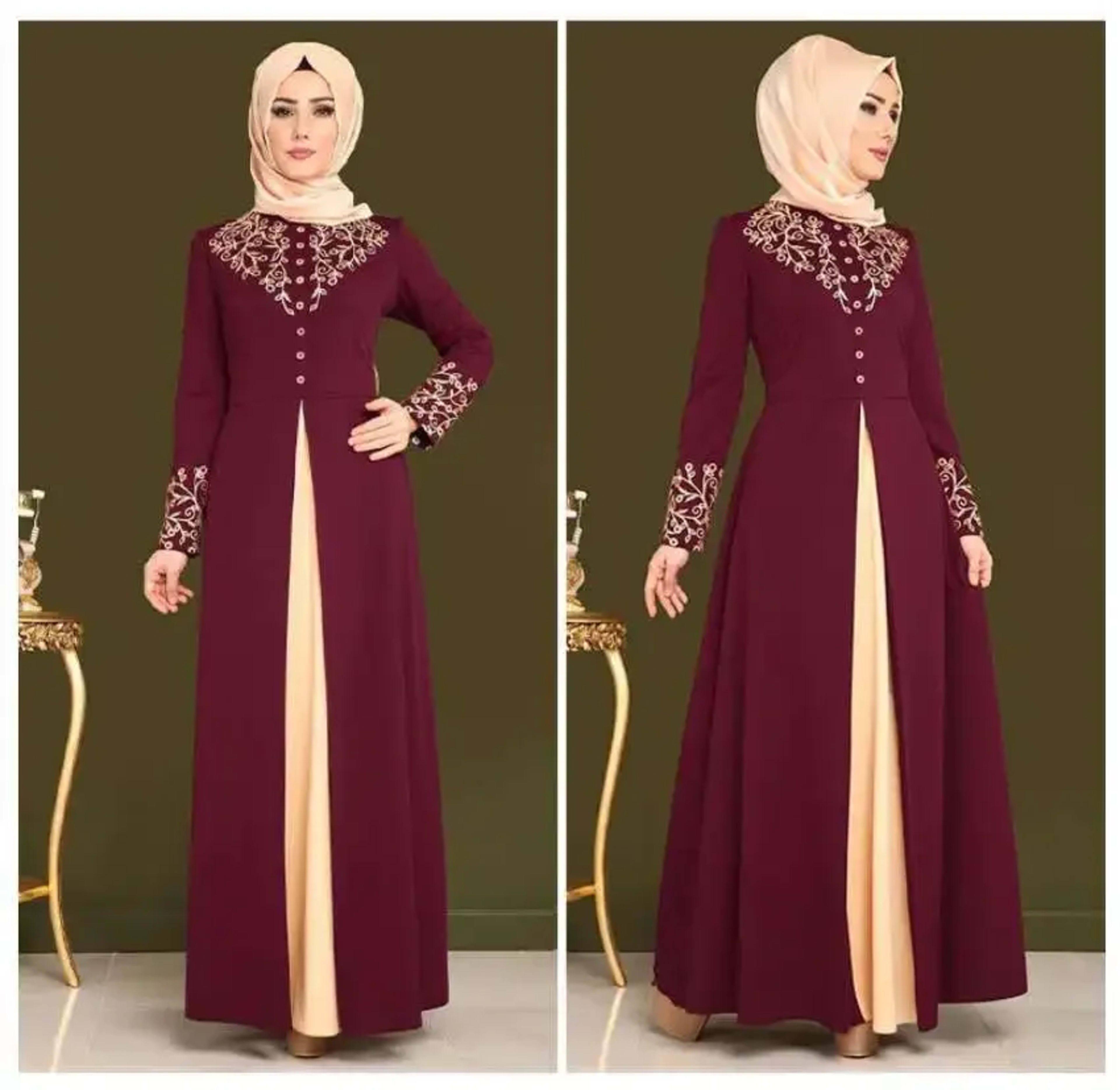 Muslim Dress Womens  Fashion Abaya Dubai  Appliques  Turkey   Women Elegant Long 2
