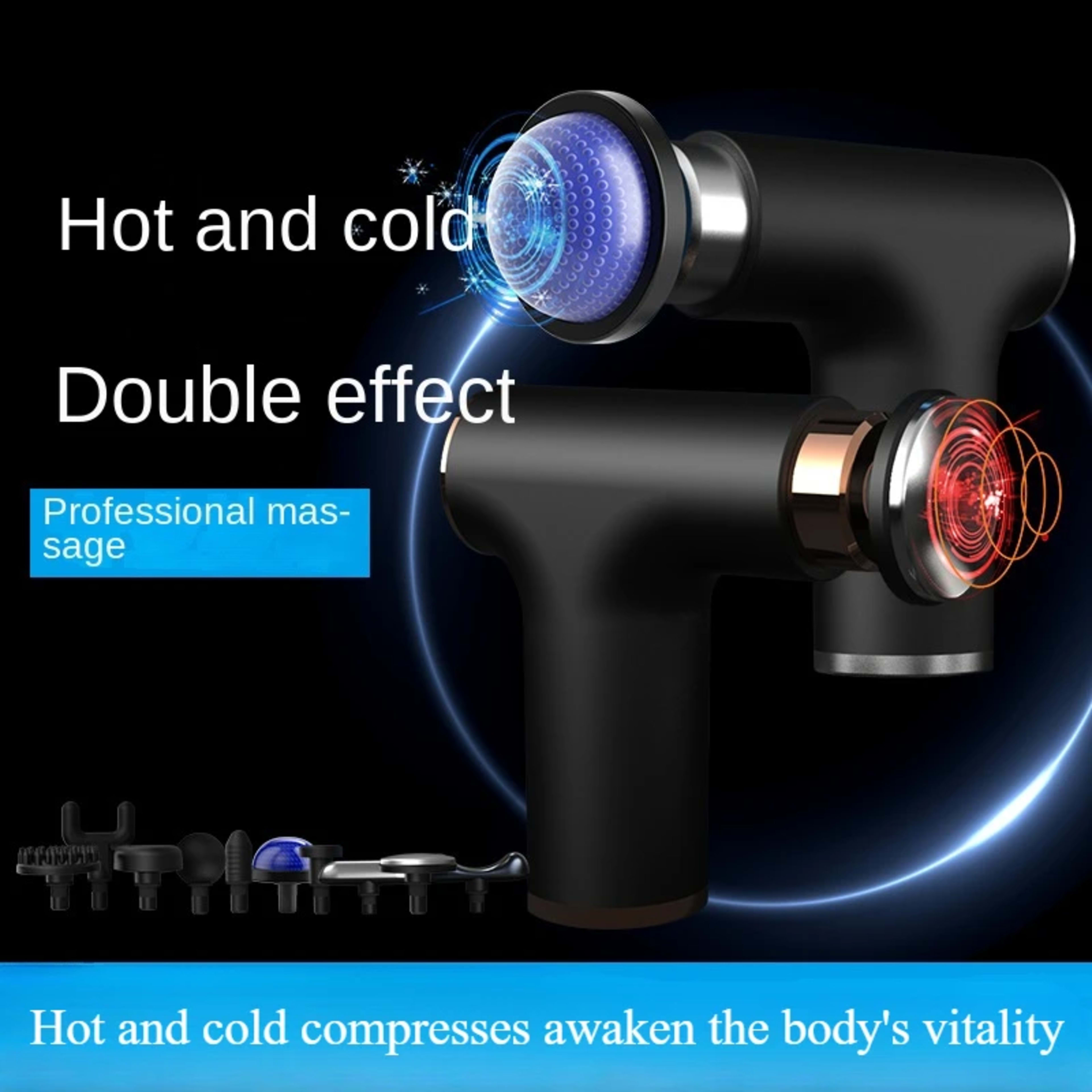New Electric Powerful Percussive Mini Hot and Cold Massage Gun Muscle Relaxation Home Portable Gym Use Fascial Massager  1