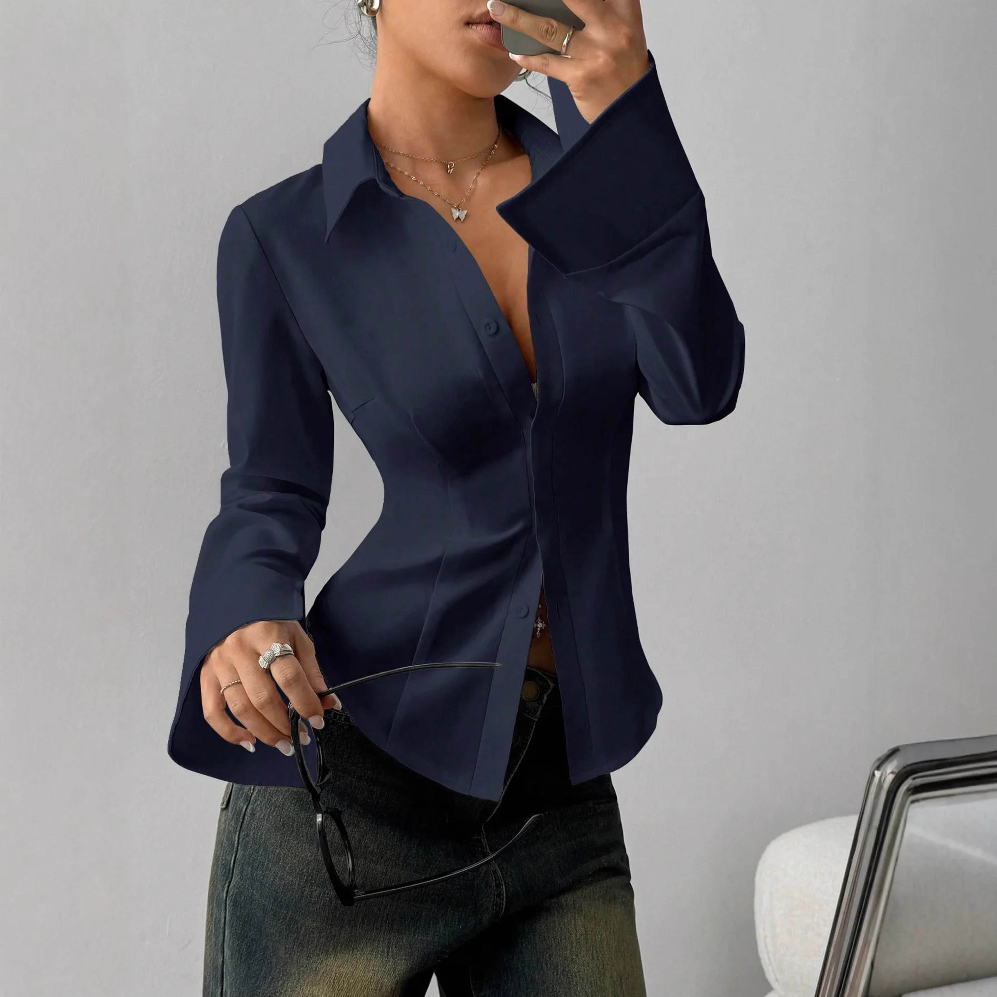 Women Blouses 2026 Spring Autumn Long Sleeve Blouse Woman Blouse Shirt Office Elegant Work Shirt Top Blusas Mujer De Mod 11