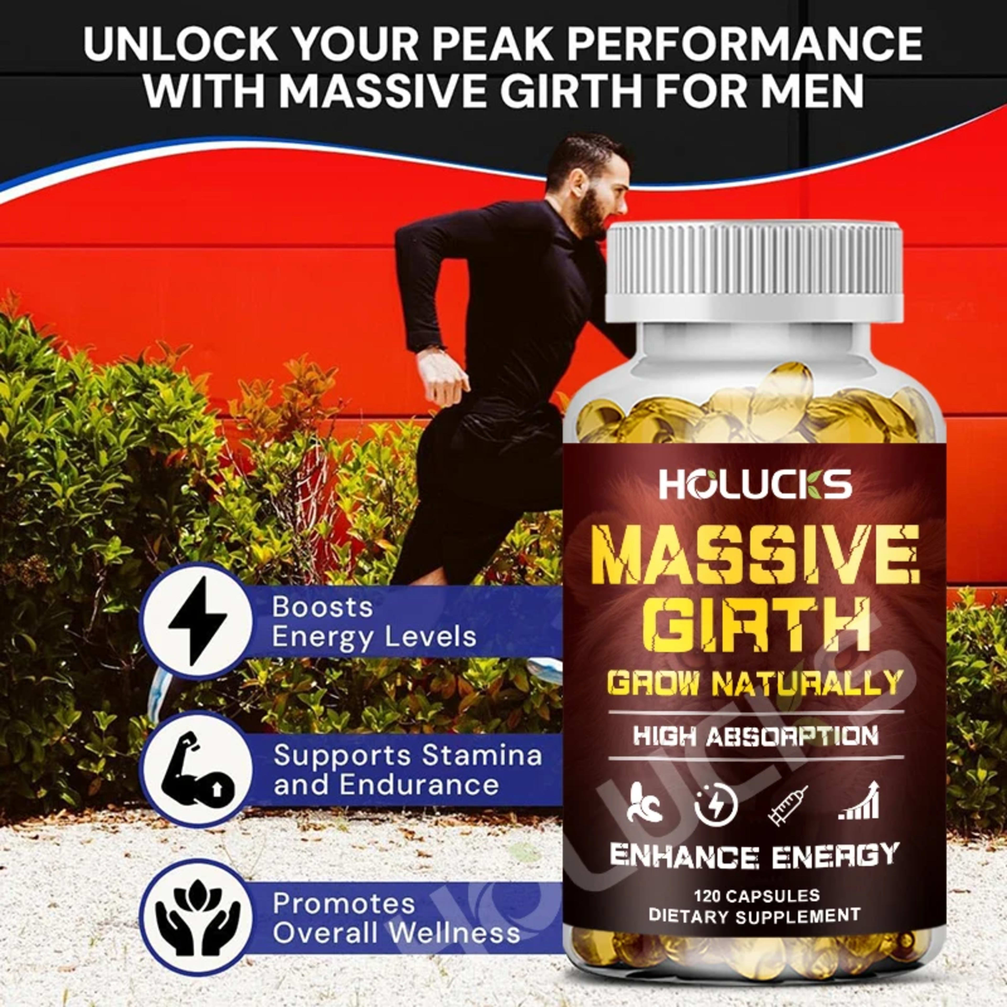 Men's Health Supplement Capsules, Enhances Performance & Energy, for Stamina, Muscle Strength Booster 3
