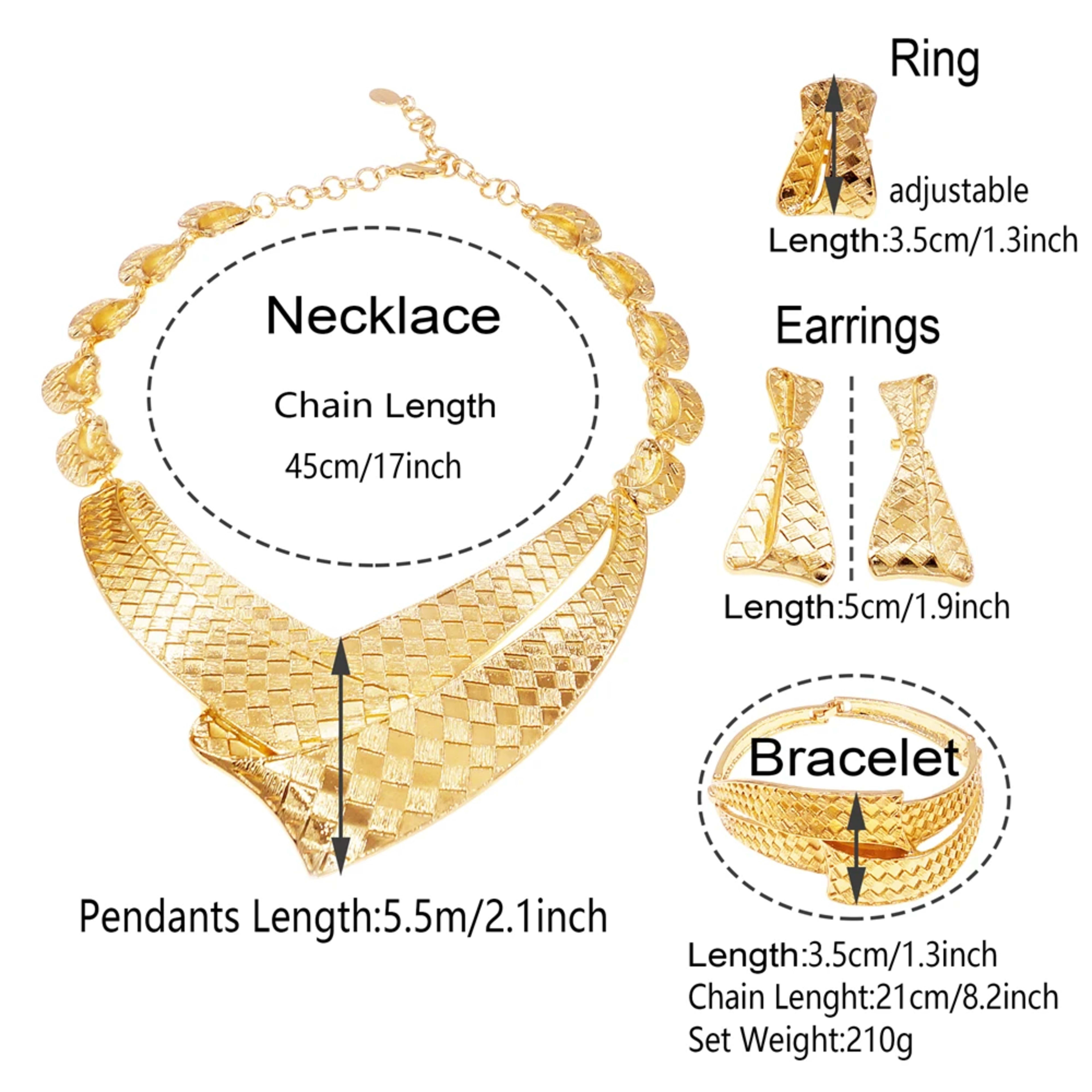 Jewelry For Women Necklace Rings Earrings Bracelet Set Fashion Simple Pendant Everyday Wear Nigerian Weddings  Jewelry G 2