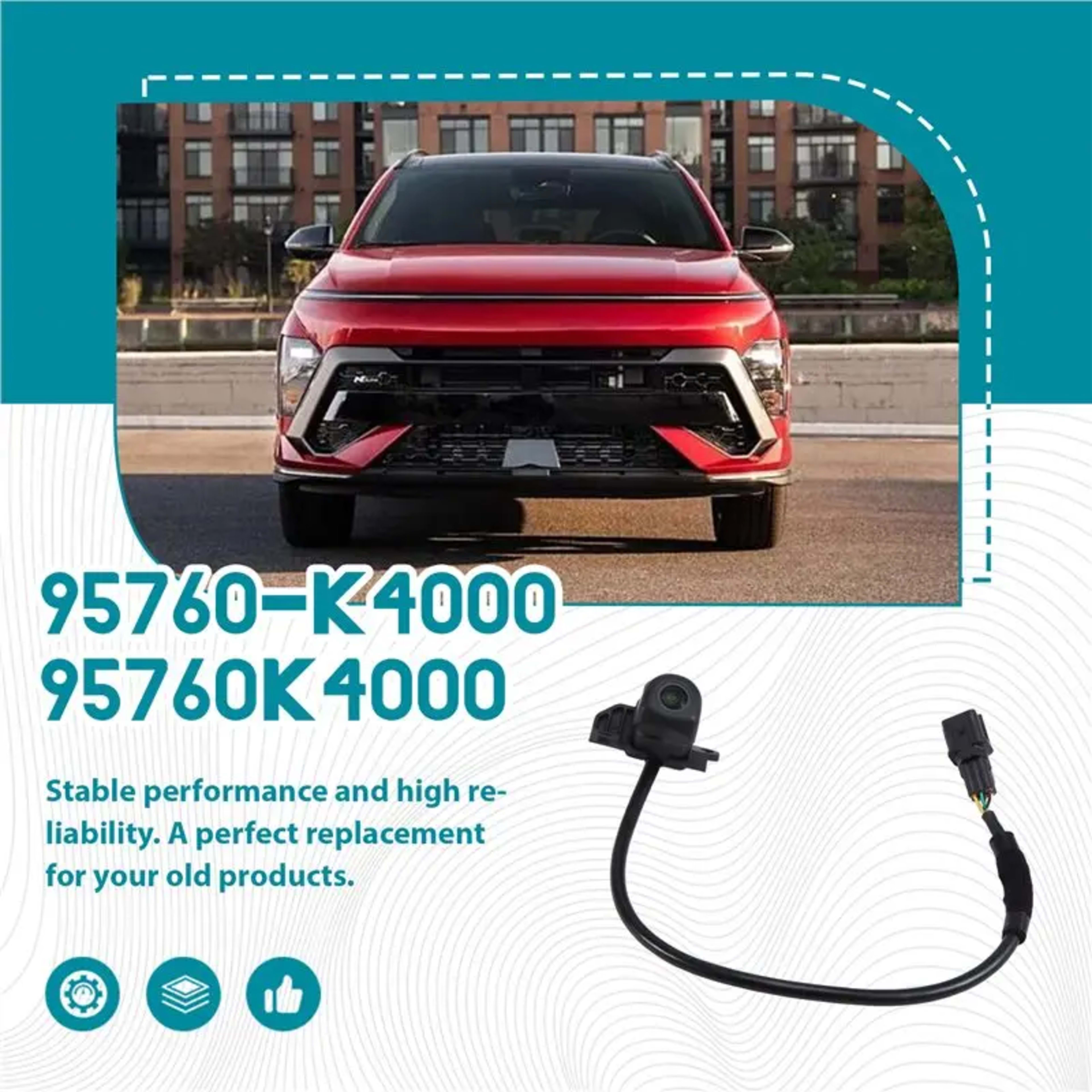 Well For Kona 2019-2023 Car Accessories 95760-K4000 95760K4000 Back View Camera Assy 2