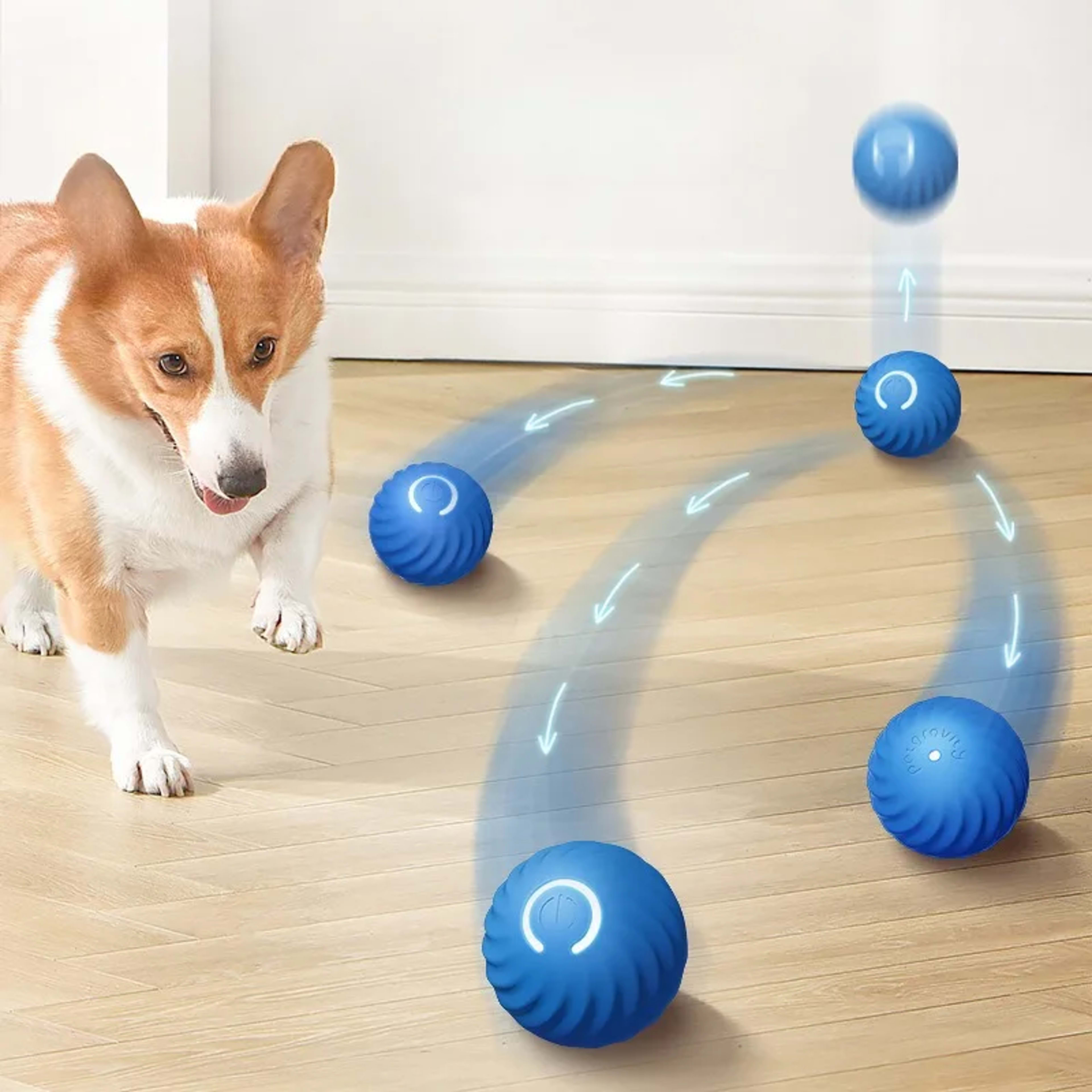 Pet Toy Ball Automatic Moving Dog Toy Ball Smart USB Jumping Rotating Interactive Dog Chew Toy Ball for Puppy Ball Toy 3