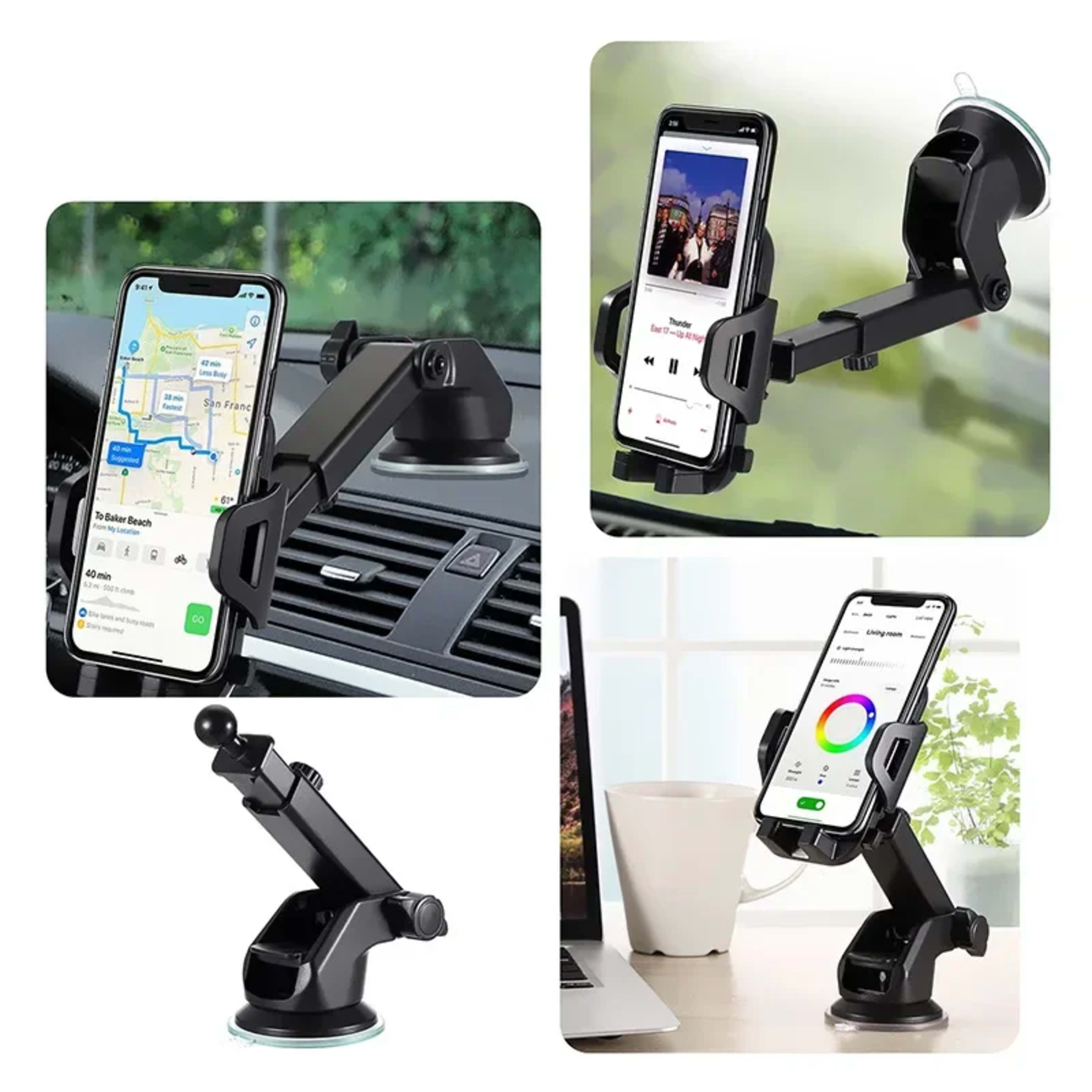 Car Phone Holder 360° Windshield Mobile Cell Support Smartphone Universal Mount Stand For iPhone 12 11 7 8 Samsung Huawe 5