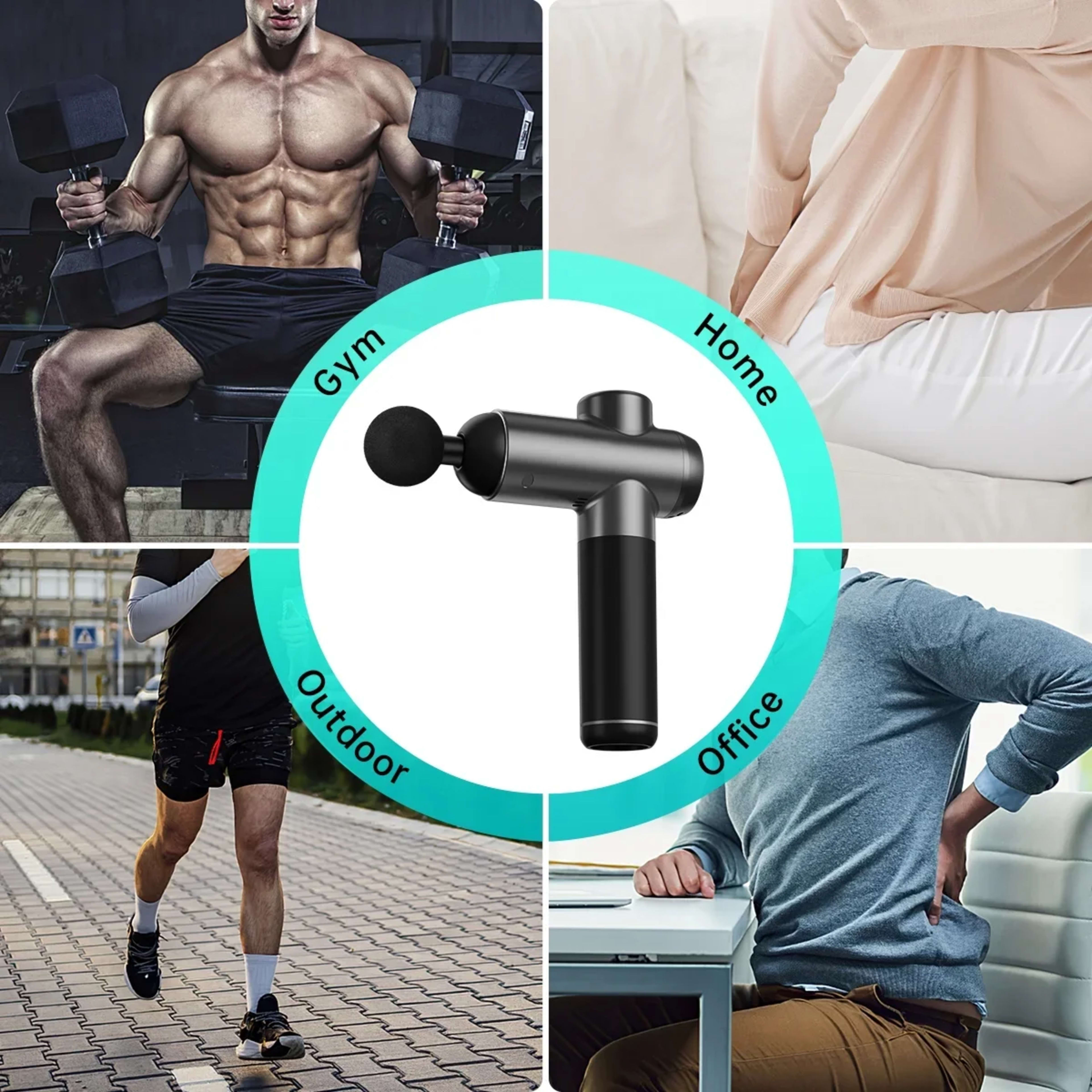 High Frequency Massage Gun Electric Massager Muscle Relaxation With 8 Heads For Body Fitness Fascia Gun 3