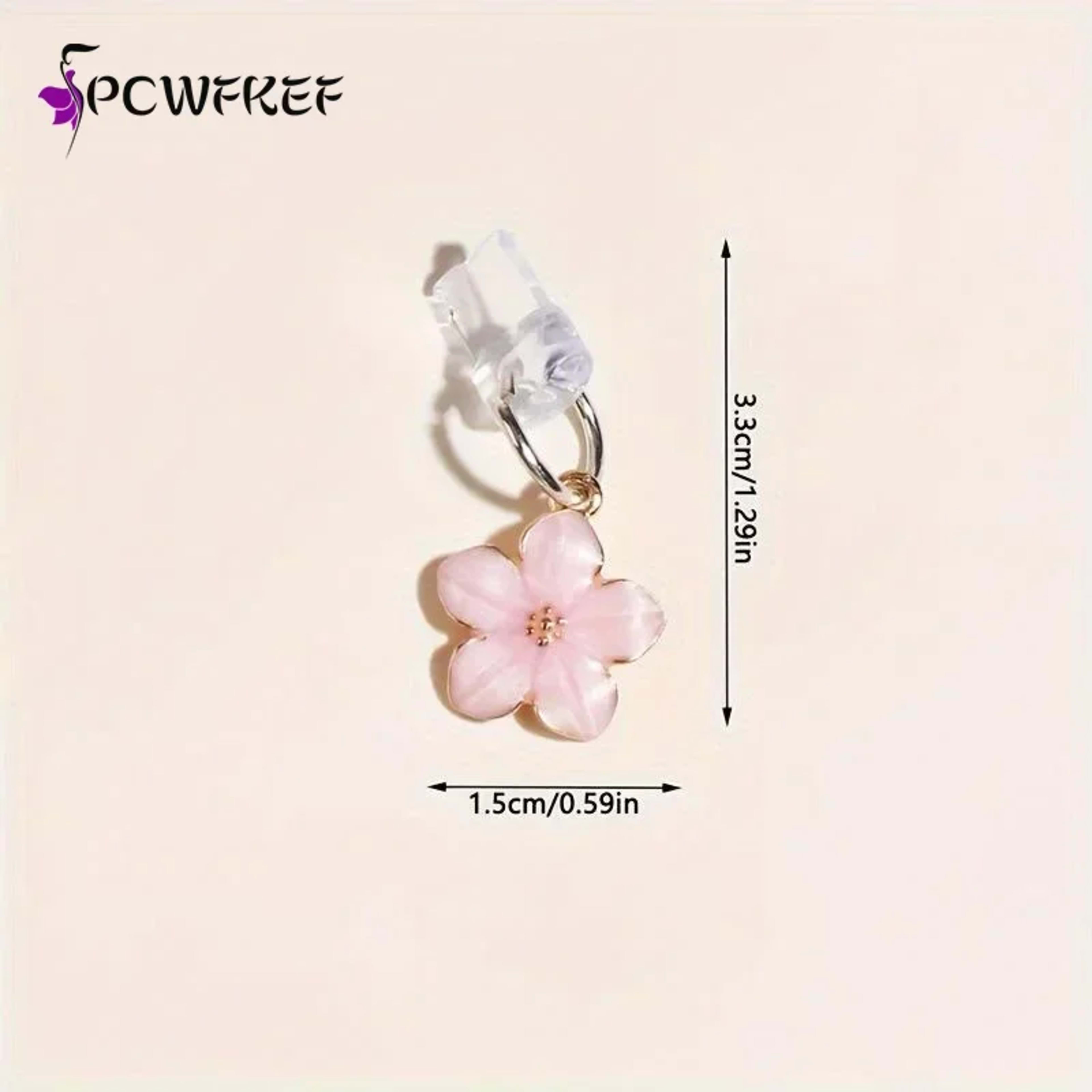 Sakura Flowers Phone Dust Plug Accessories Decoration Hanging Pendant For Phone Charging Port 4