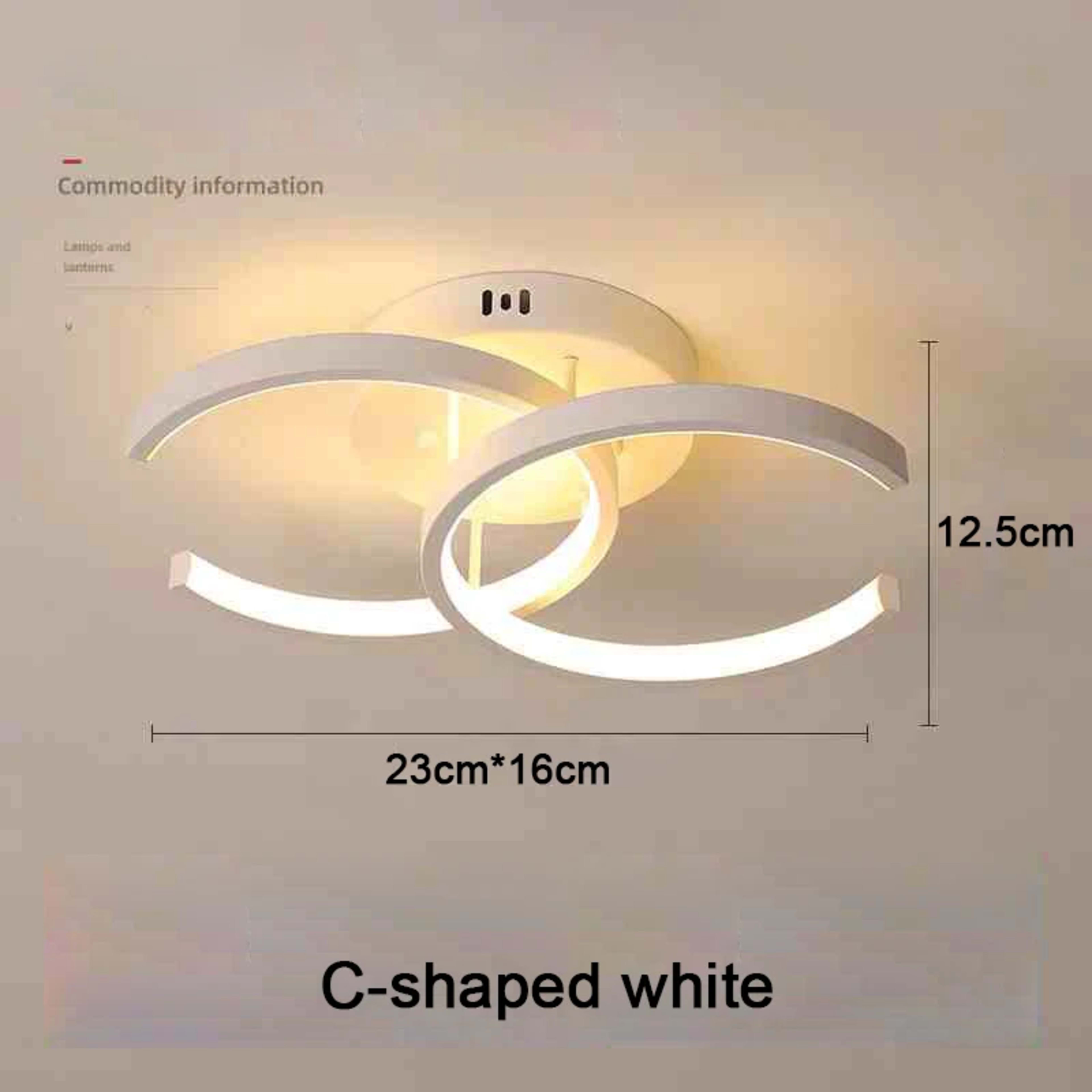 Modern LED Ceiling Light 2 Rings Creative Design Ceiling Lamp Indoor Lighting Fixtures Hallway Balcony Aisle Office Ligh 15
