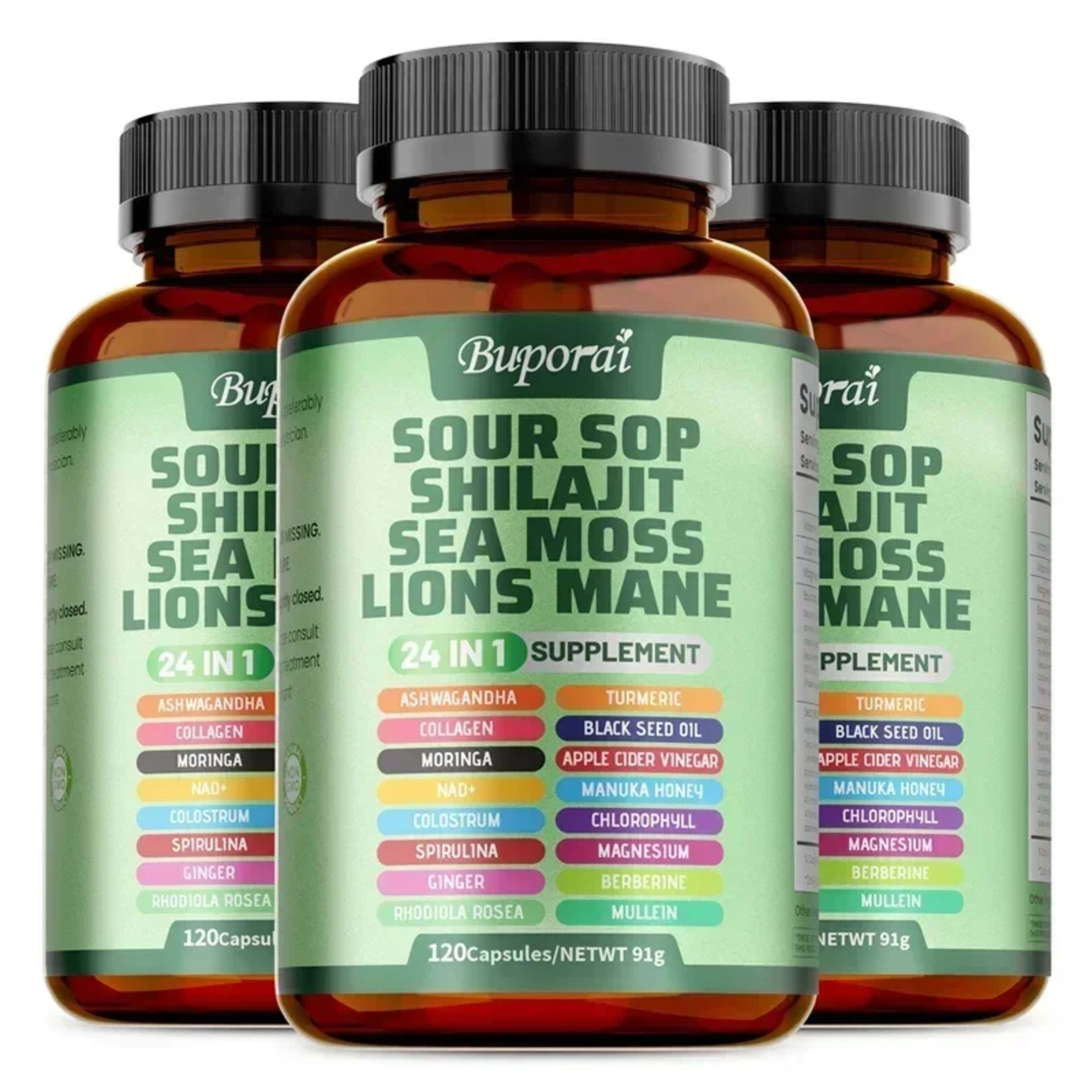24-In-1 Soursop Supplement - Promote Digestion and Cell Health, Supports Skin, Joint and Bone Health, Strengthens Immuni 10