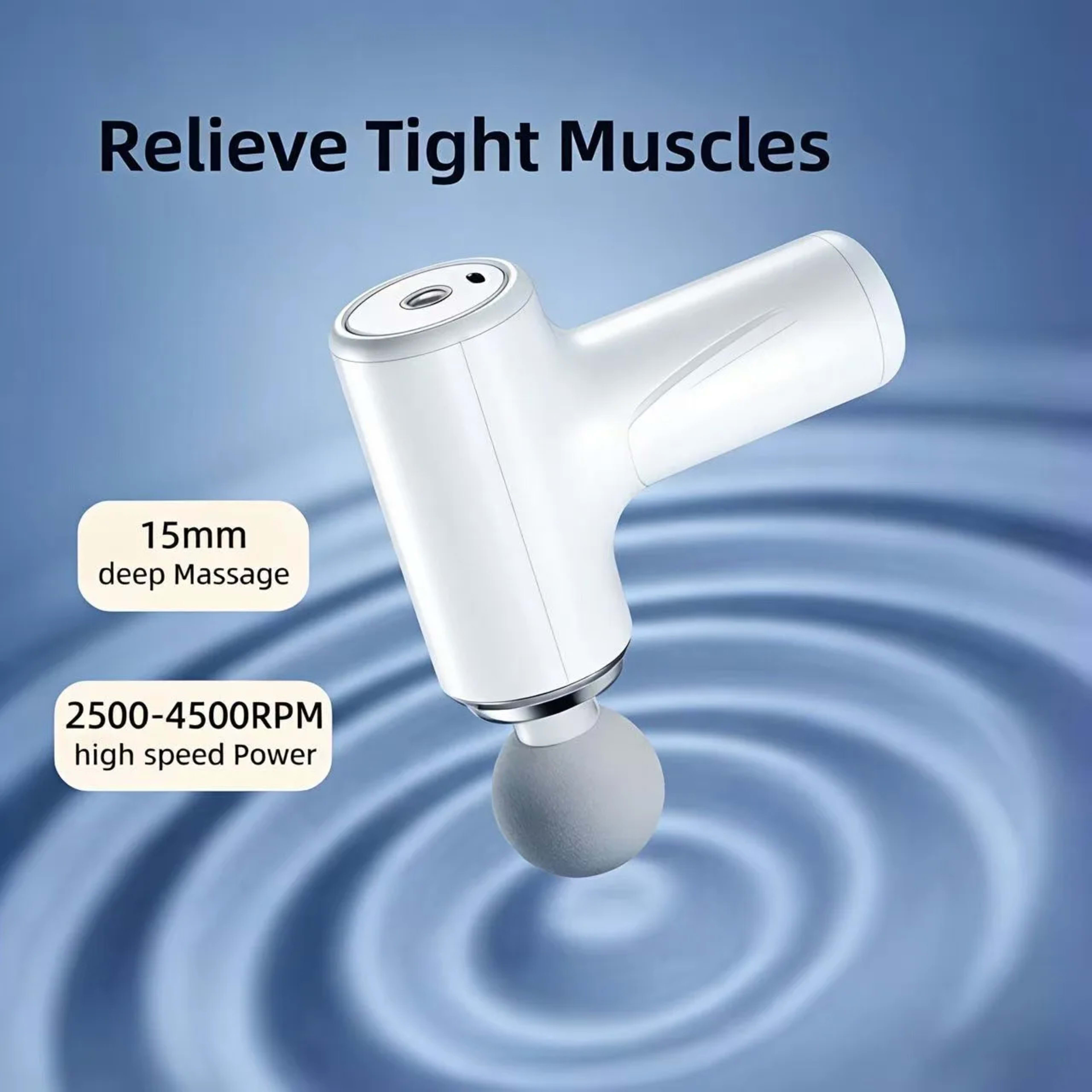Portable Massage Gun with 4 Interchangeable Heads & LED Display - Full Body Percussion Massager for Deep Muscle Relaxati 5