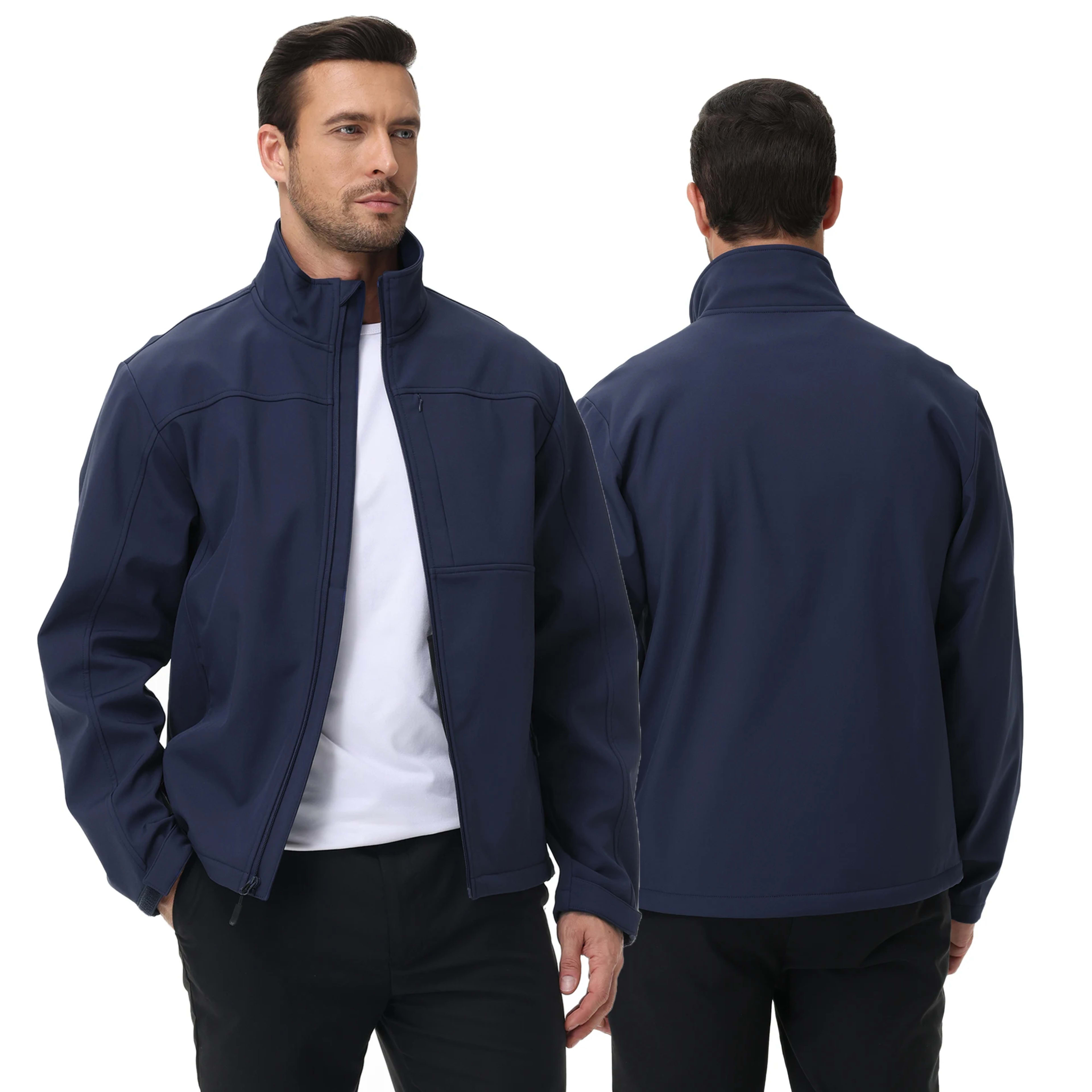 Mens Business Casual Jacket, Windbreaker Waterproof Fashion Coat, Cargo Jacket for Daily Outdoor Travel Autumn Winter 14