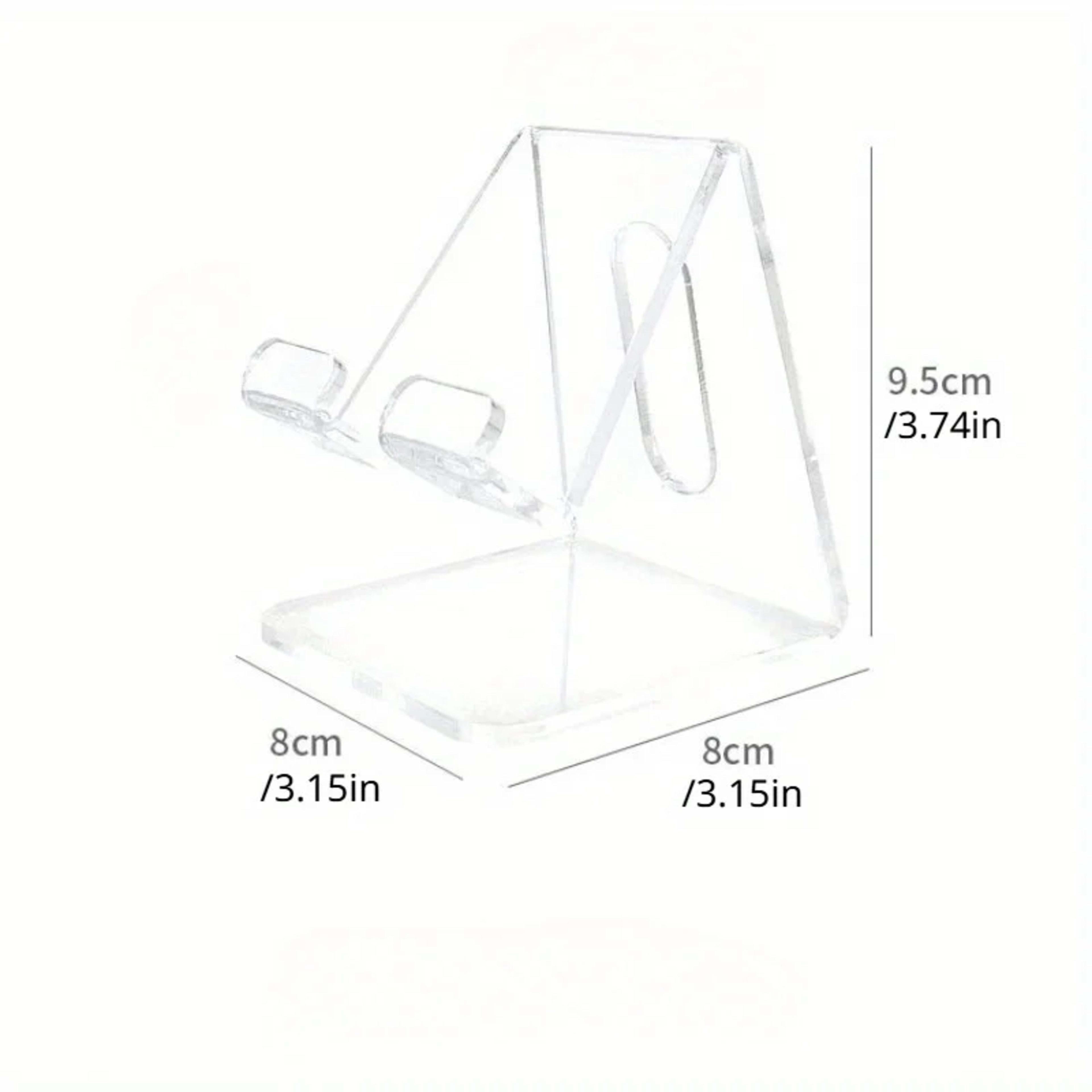 1pc Acrylic Phone Holder, Transparent Phone Holder, All Smartphones, Desk, Office Supplies, Accessories 3