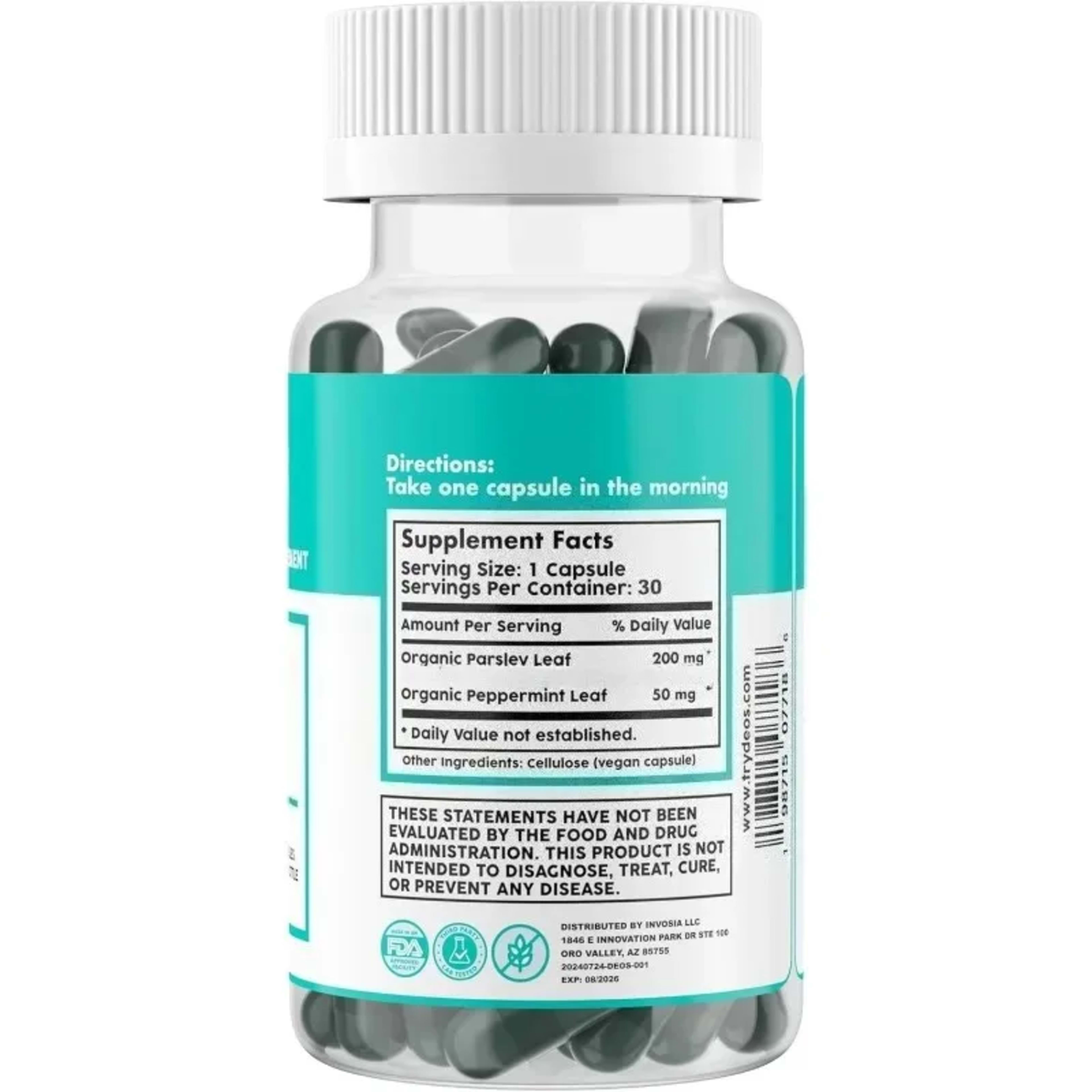 Chlorophyll Capsules Natural Plant-based Supplement Contain Herbal Ingredients for Digestion Support & Gut Health Skin H 2