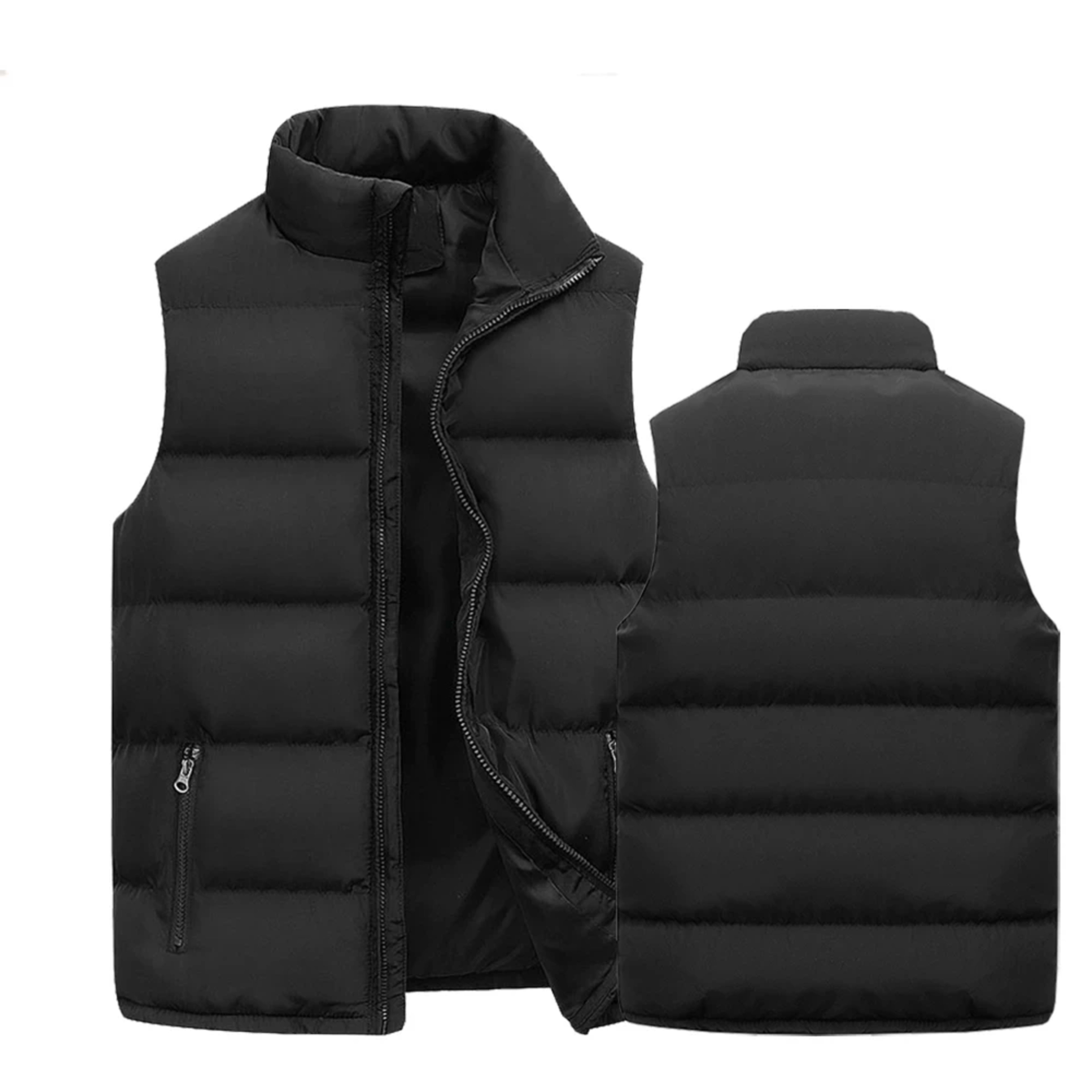 Mens Vest Jacket Warm Sleeveless Jackets Winter Waterproof Zipper Coat Autumn Stand-up Collar Casual Waistcoat Brand Clo 1