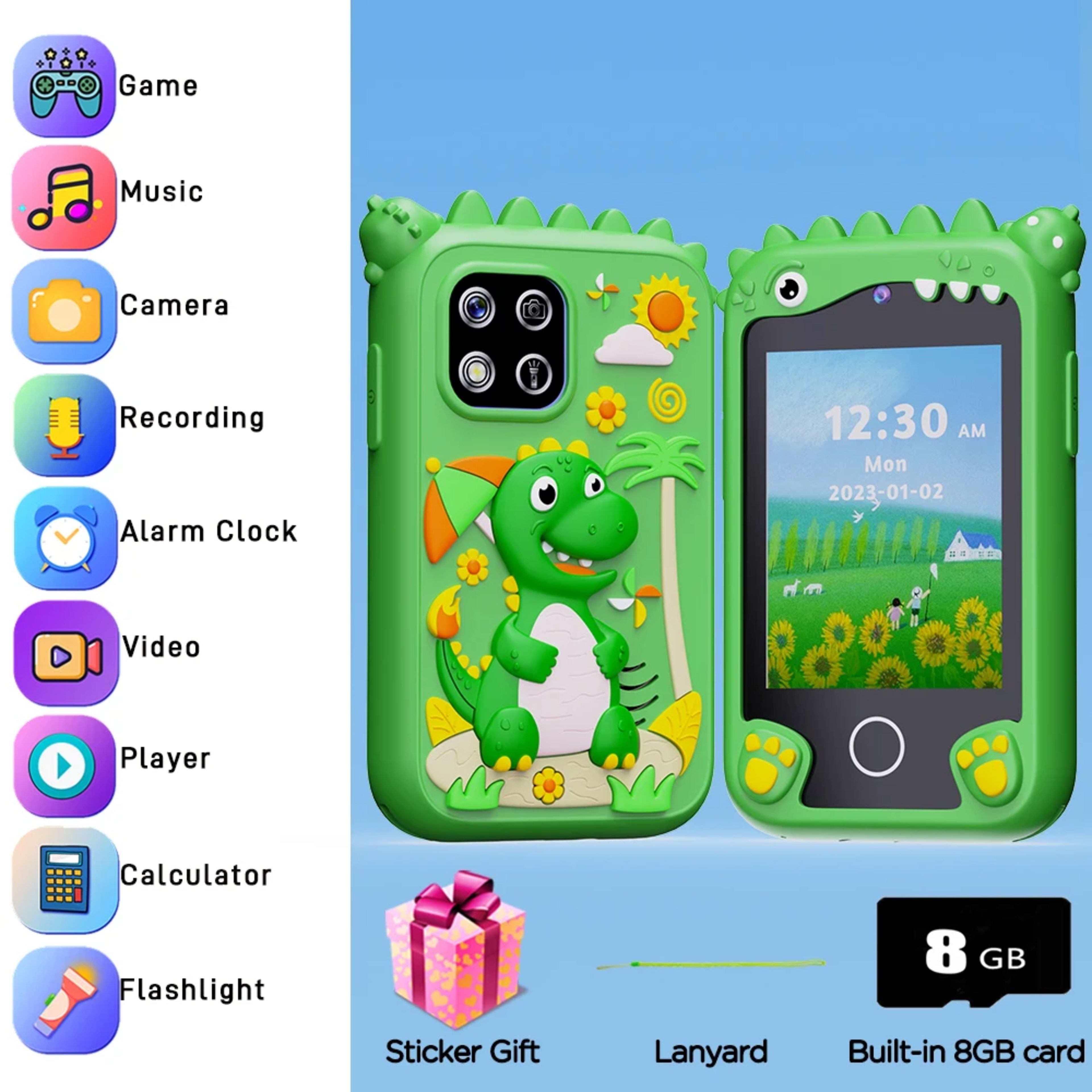 Baby Phone Toy Educational Simulation Mobile Toy with Games Music Stories Video Toddler Learning Play Phone Gift for Kid 10